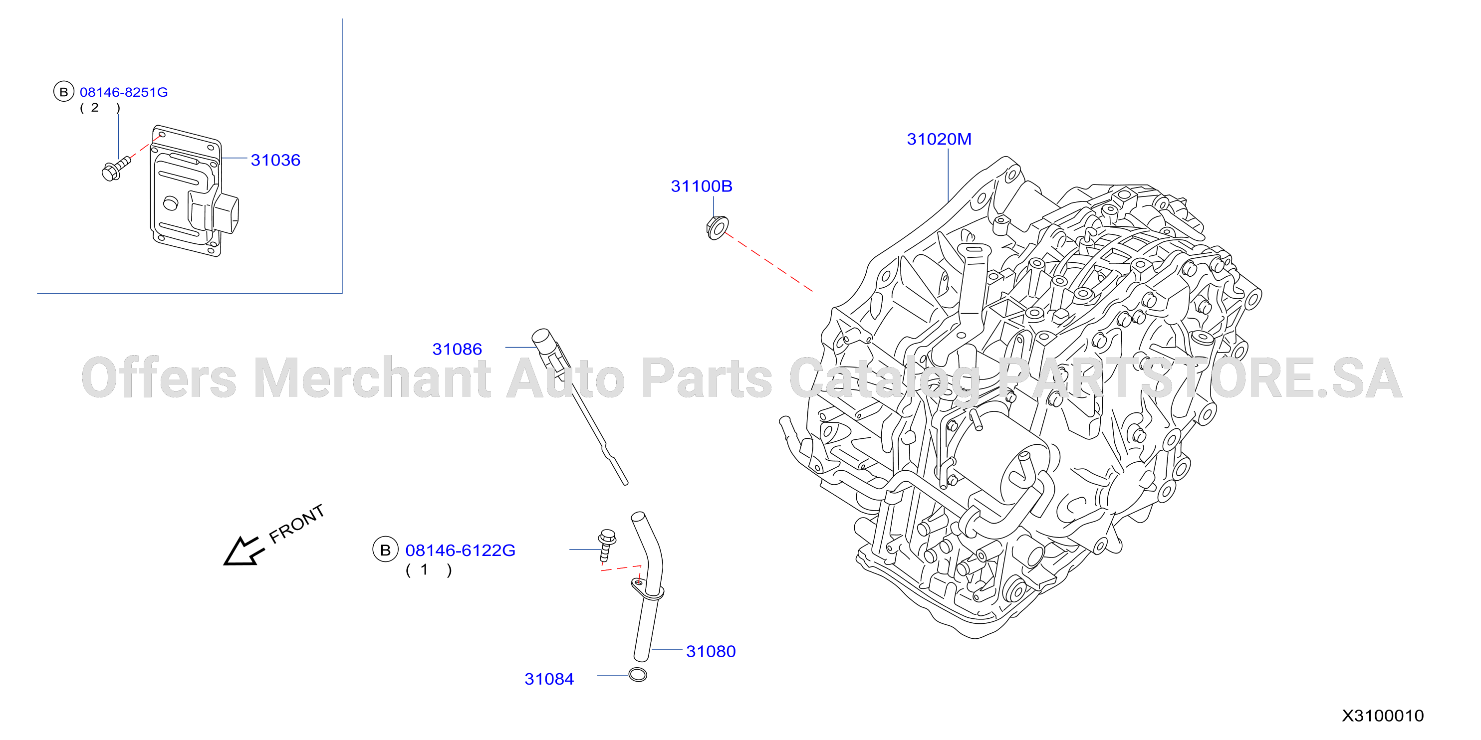 Auto Transmission Transaxle Fitting Assembly Fitting Parts