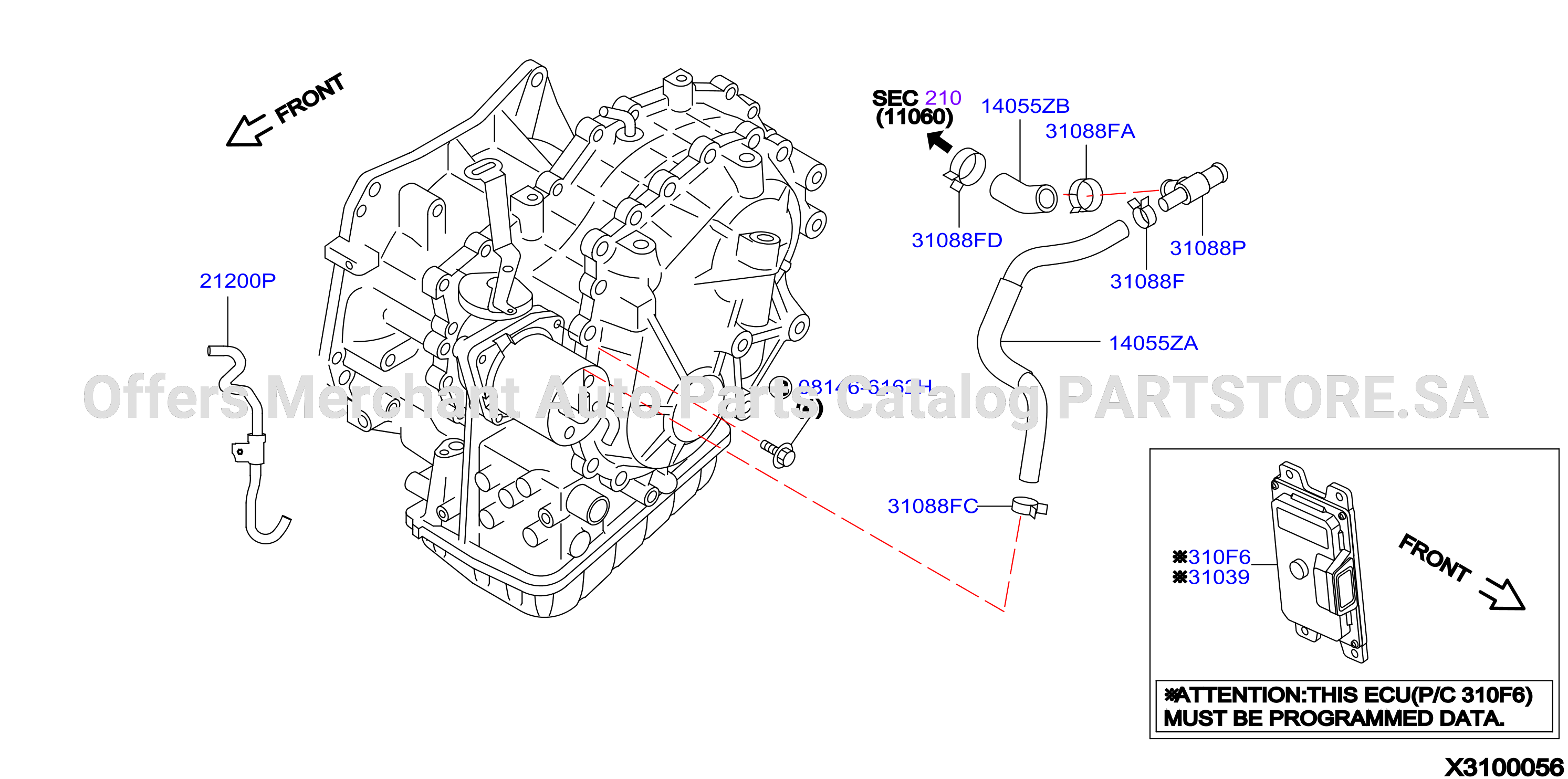 Auto Transmission Transaxle Fitting Assembly Fitting Parts
