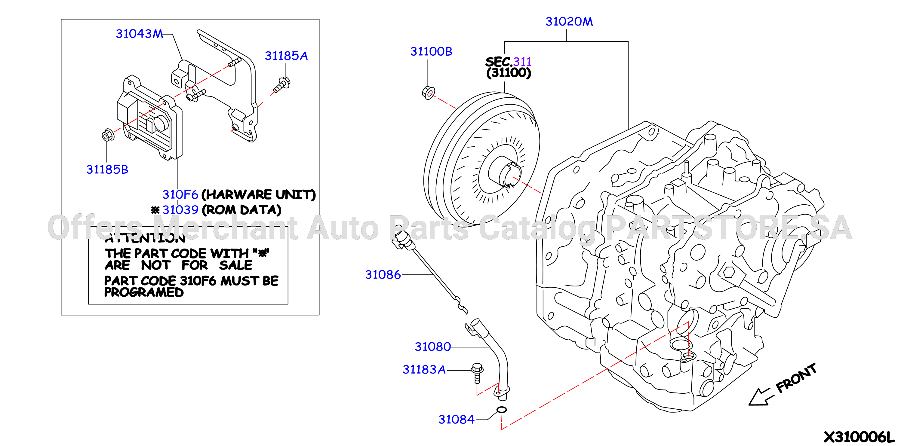 Auto Transmission Transaxle Fitting Assembly Fitting Parts