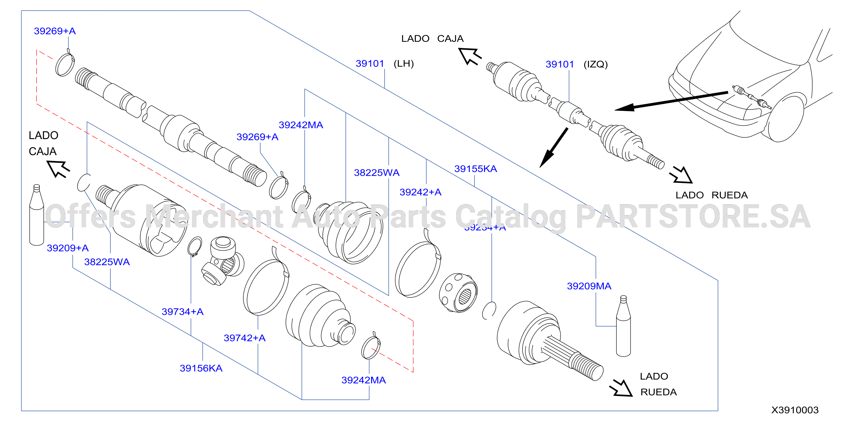 Front Drive Shaft Lh Side