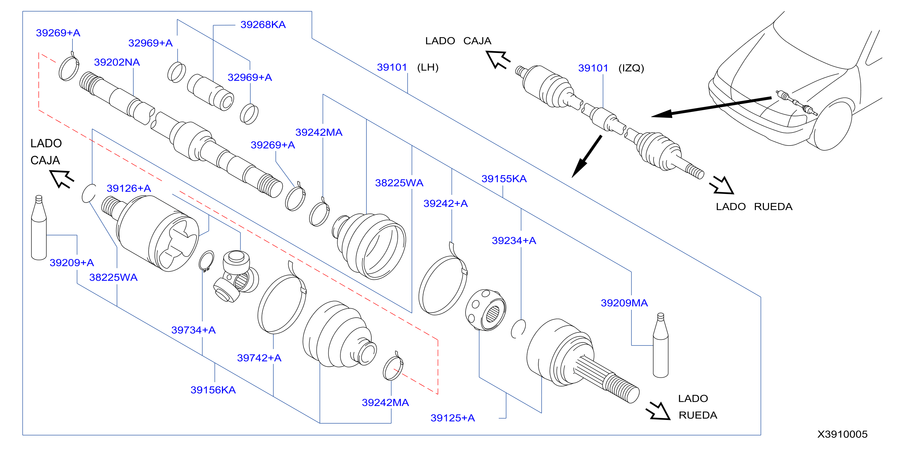 Front Drive Shaft Lh Side