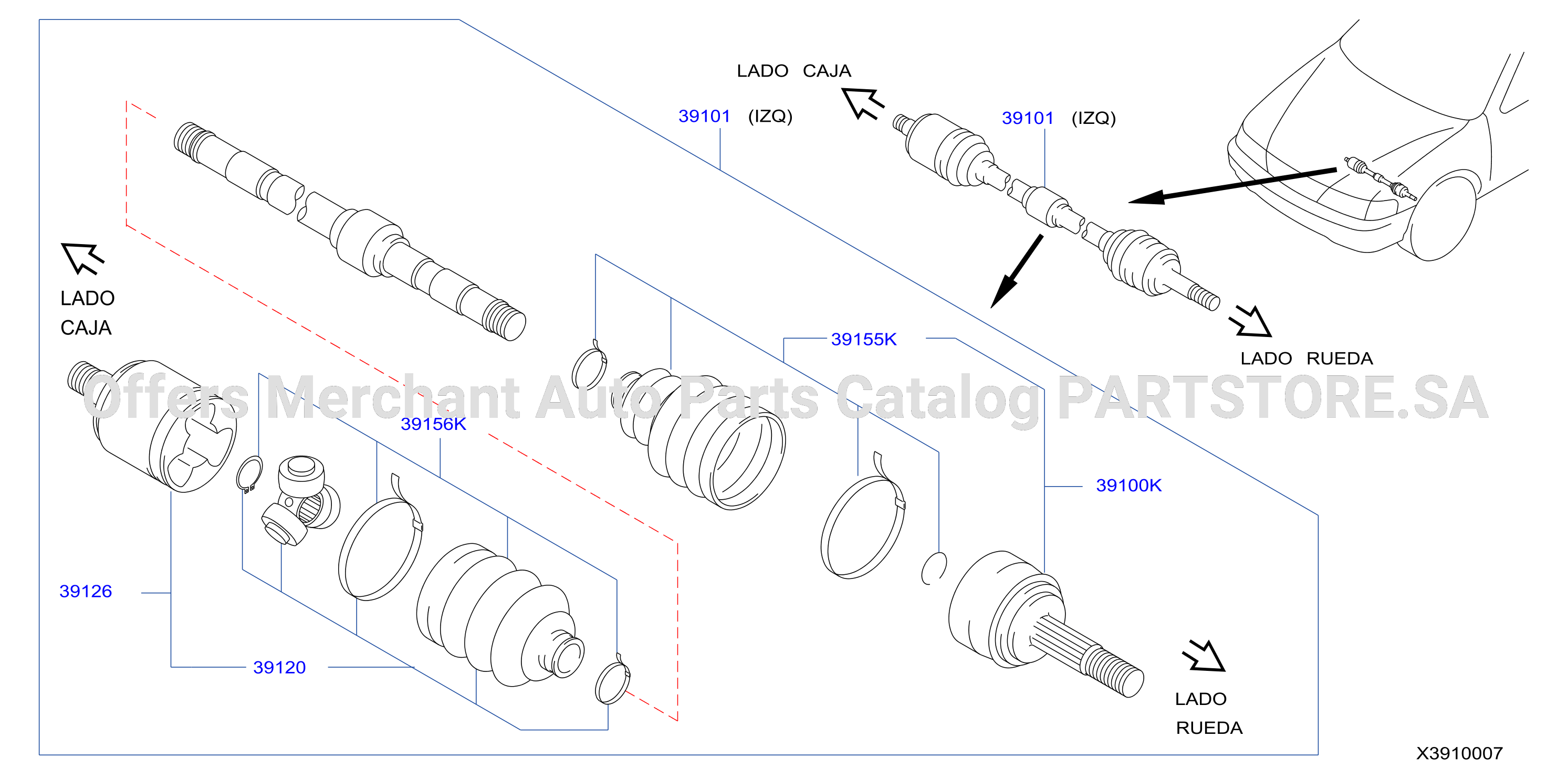 Front Drive Shaft Lh Side