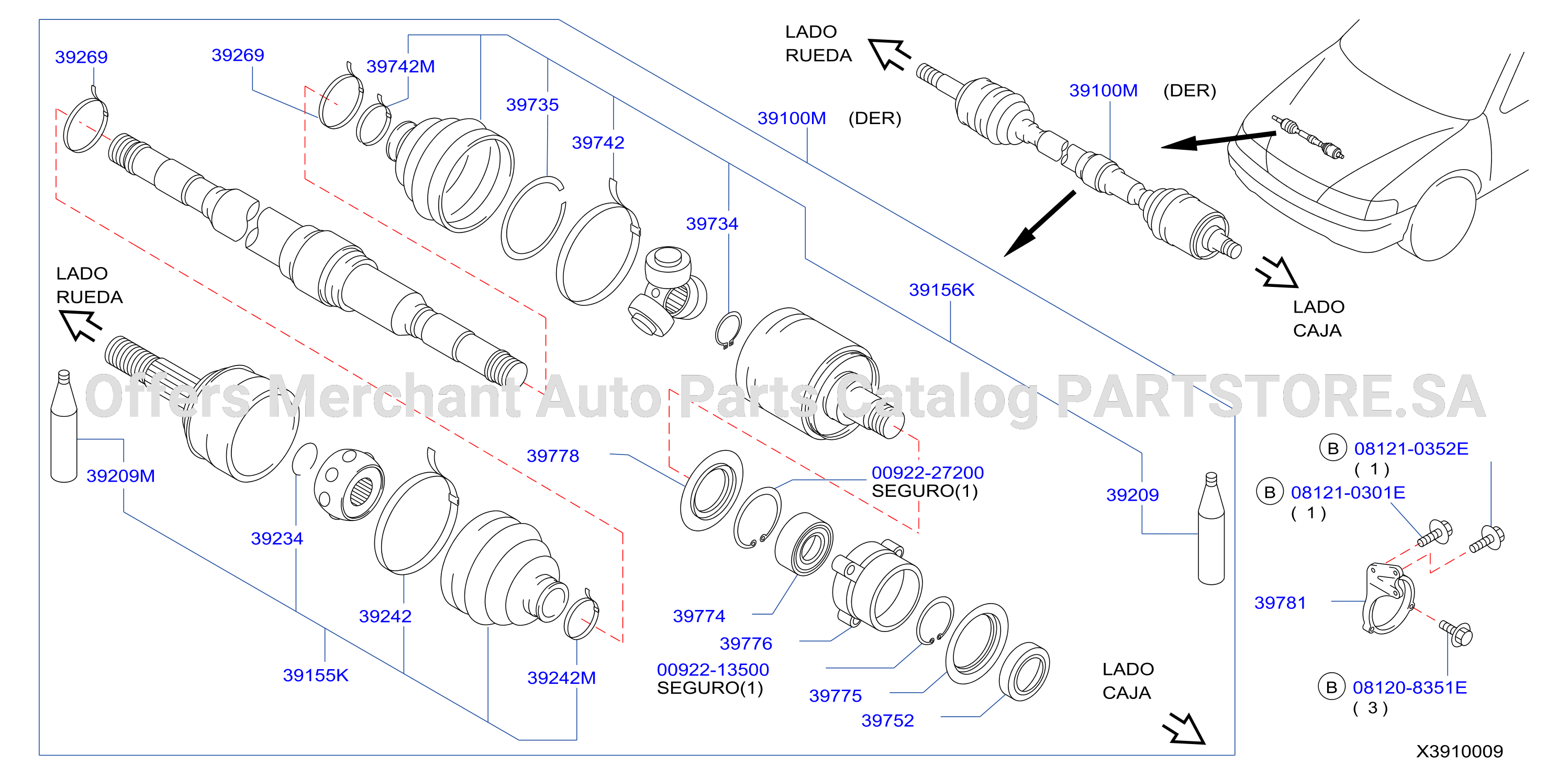 Front Drive Shaft Rh Side