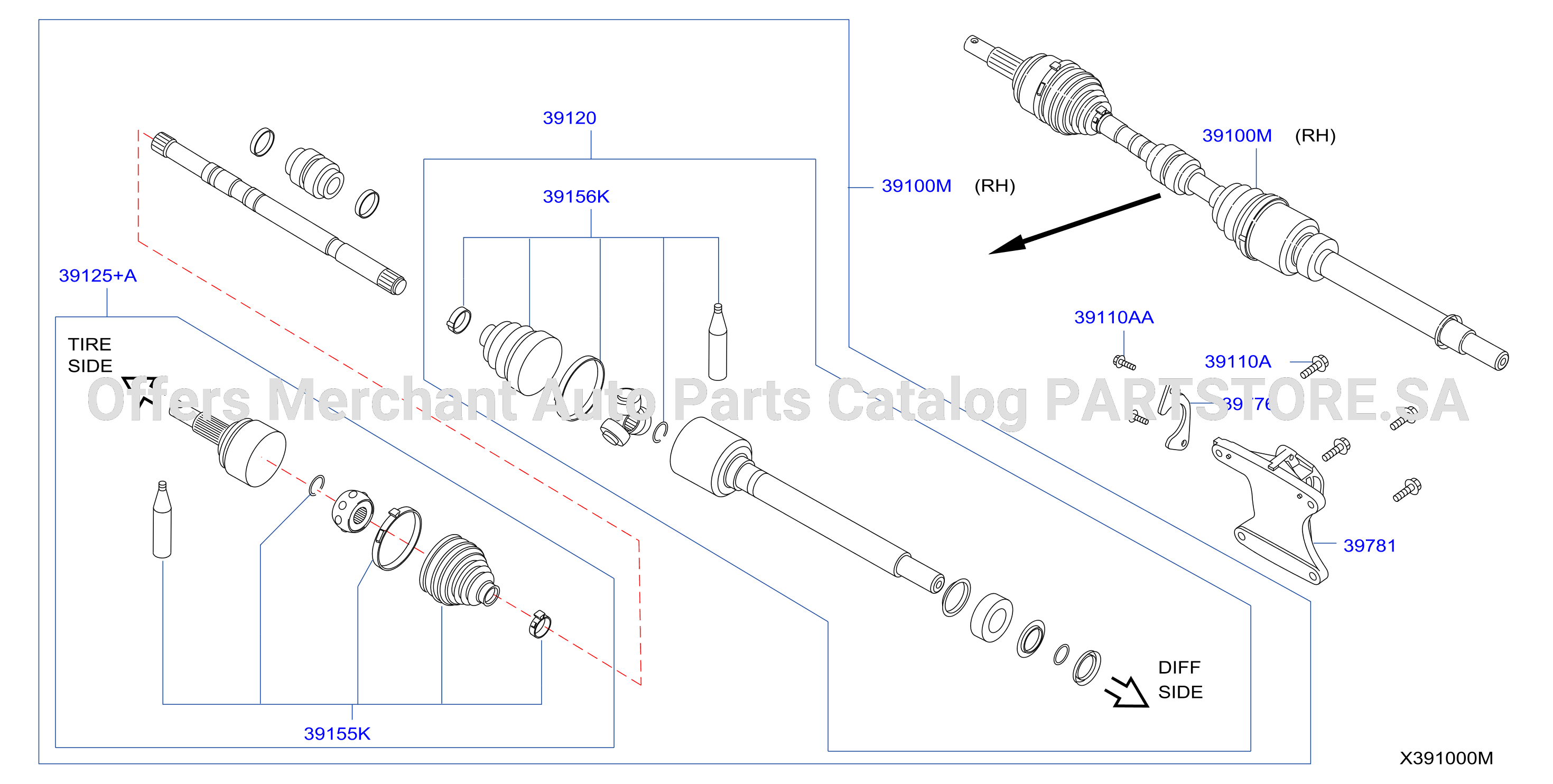 Front Drive Shaft Lh Side