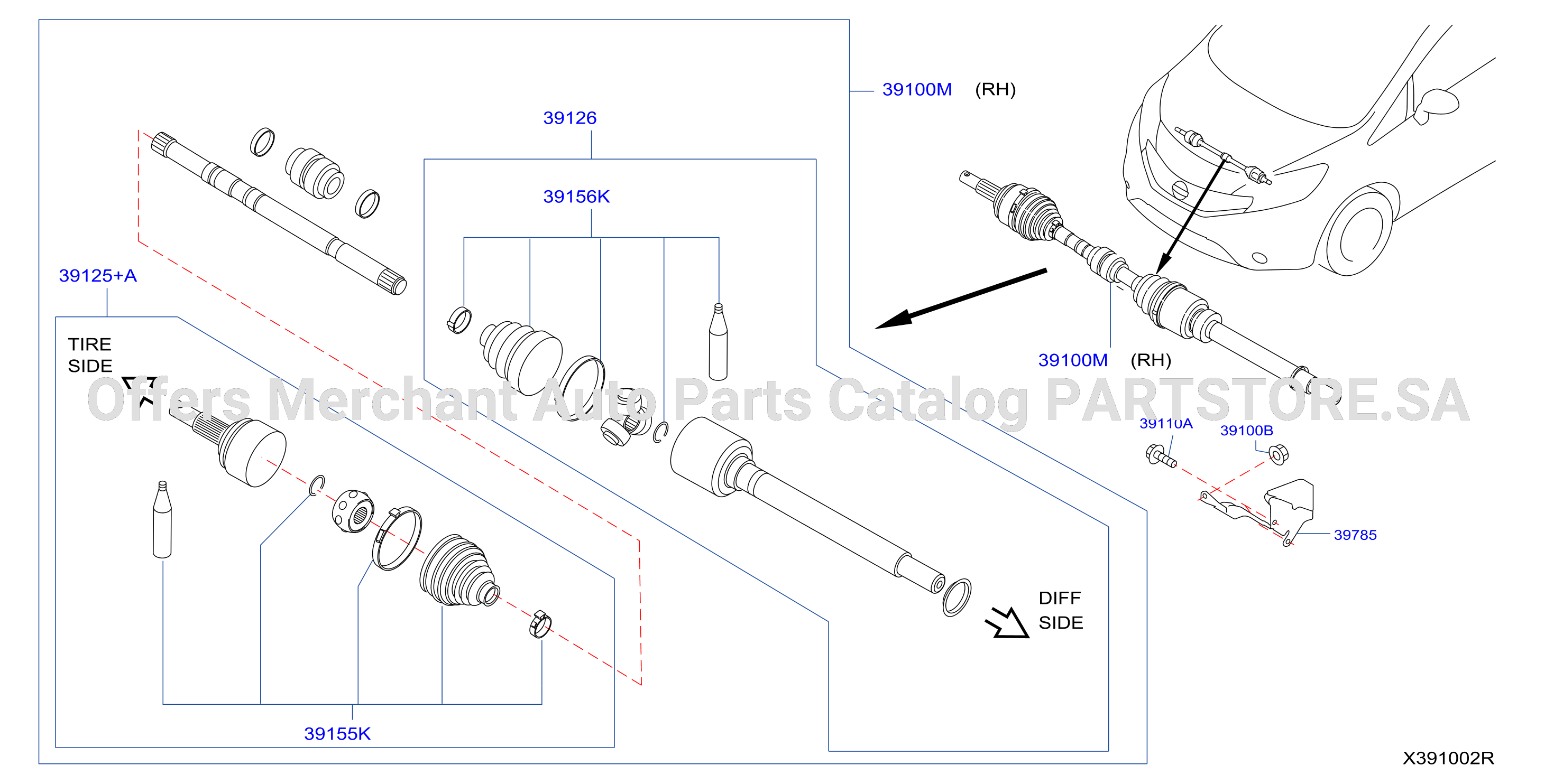 Front Drive Shaft Front Drive Shaft Rh