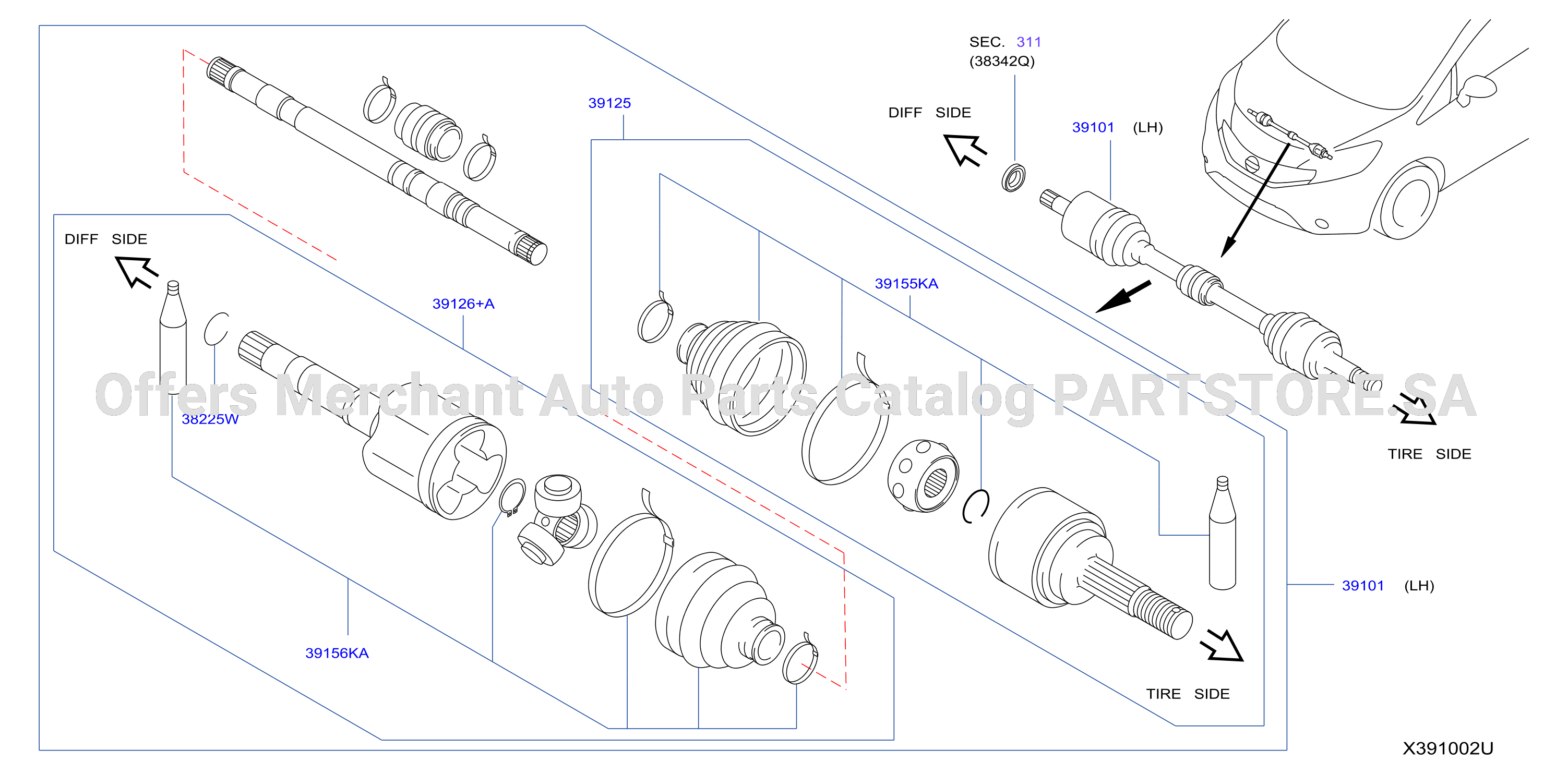 Front Drive Shaft Front Drive Shaft Lh