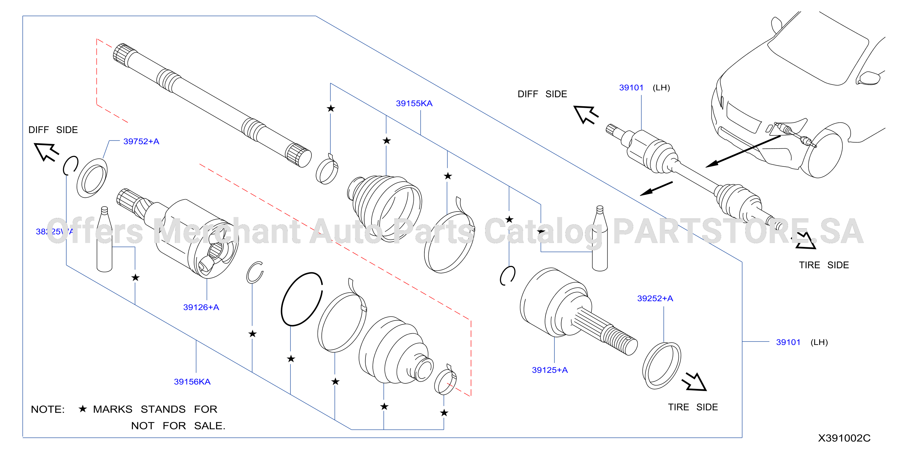 Front Drive Shaft Lh Side
