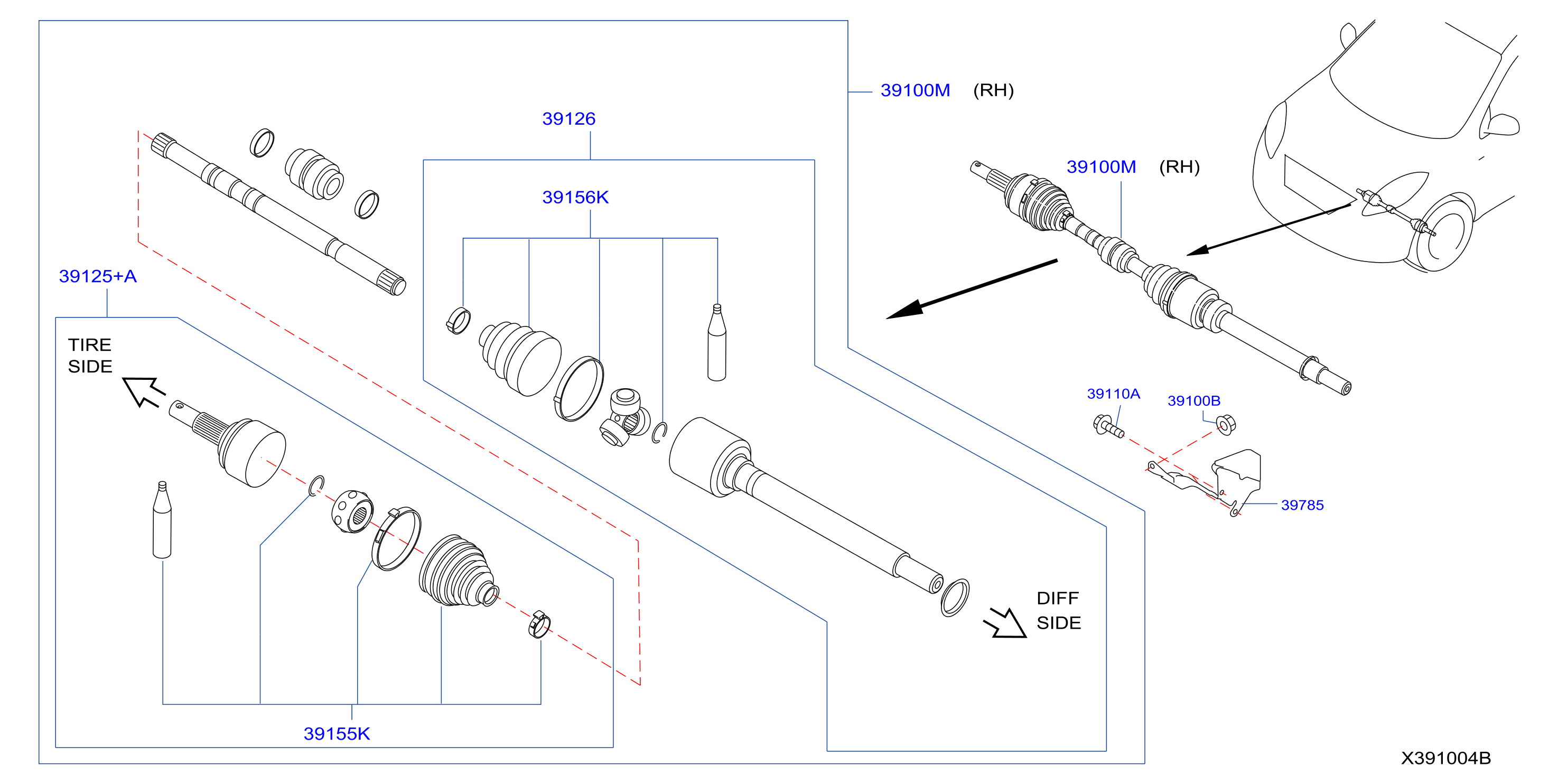 Front Drive Shaft Rh Side