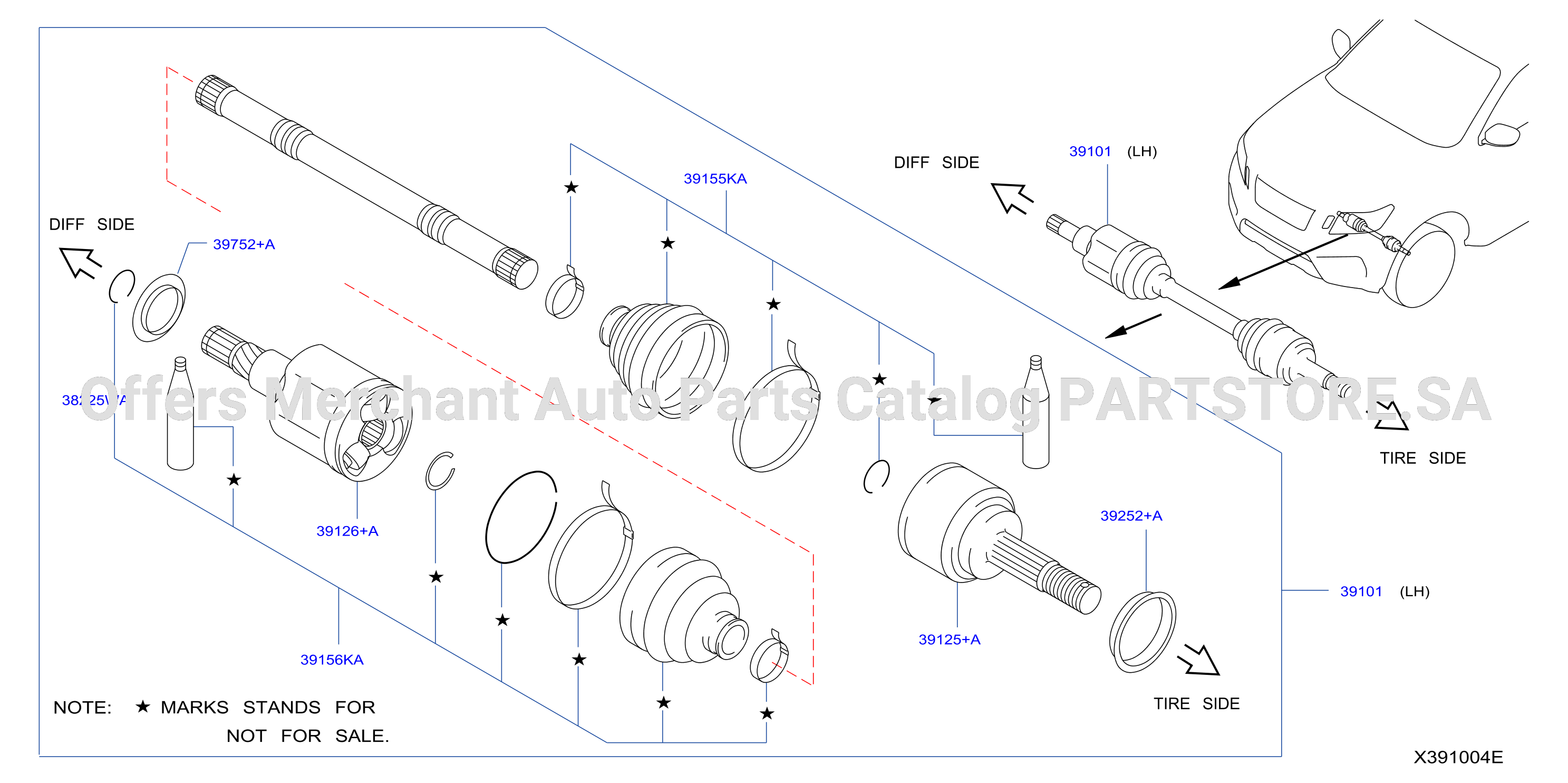 Front Drive Shaft Lh Side
