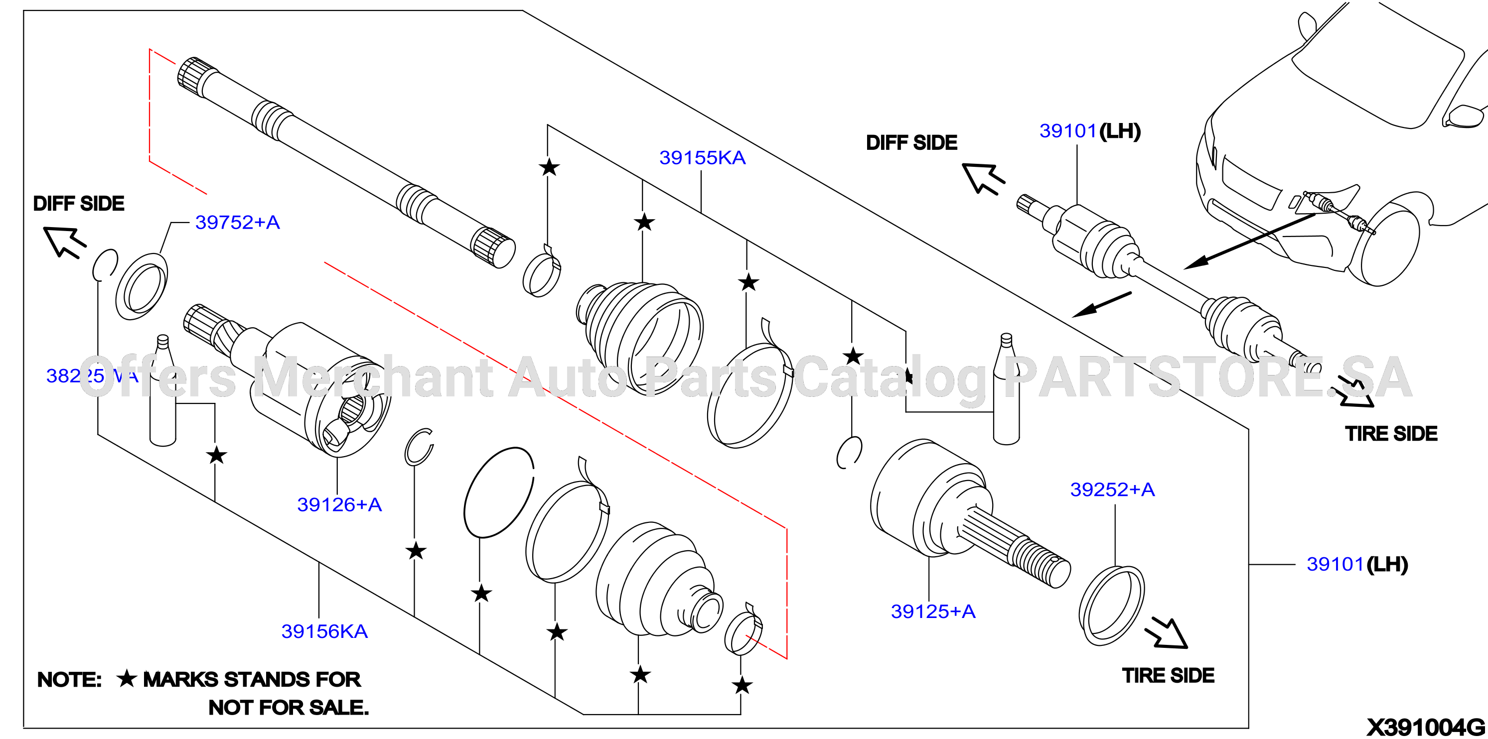 Front Drive Shaft Lh Side