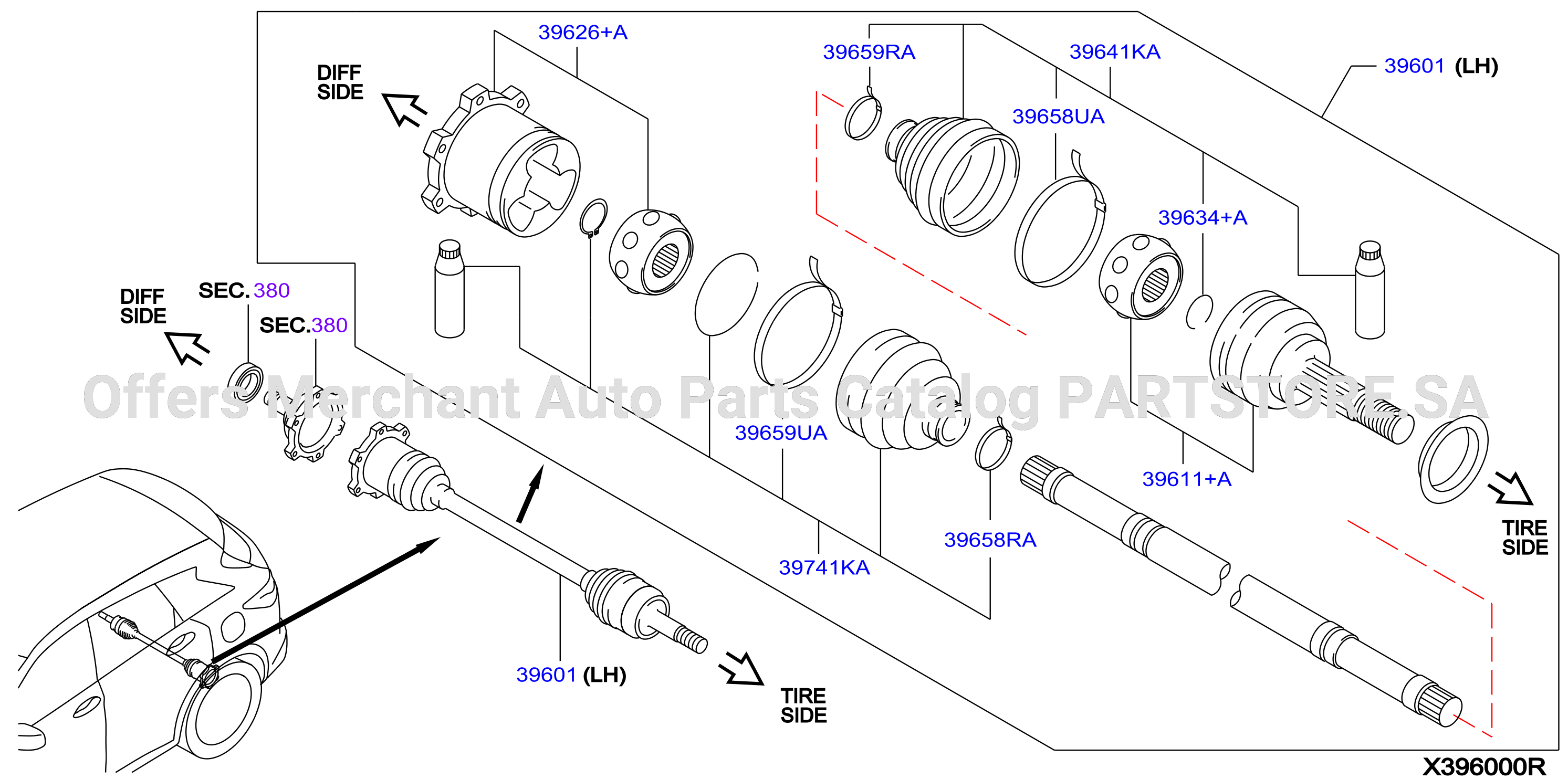 Rear Drive Shaft Lh Side