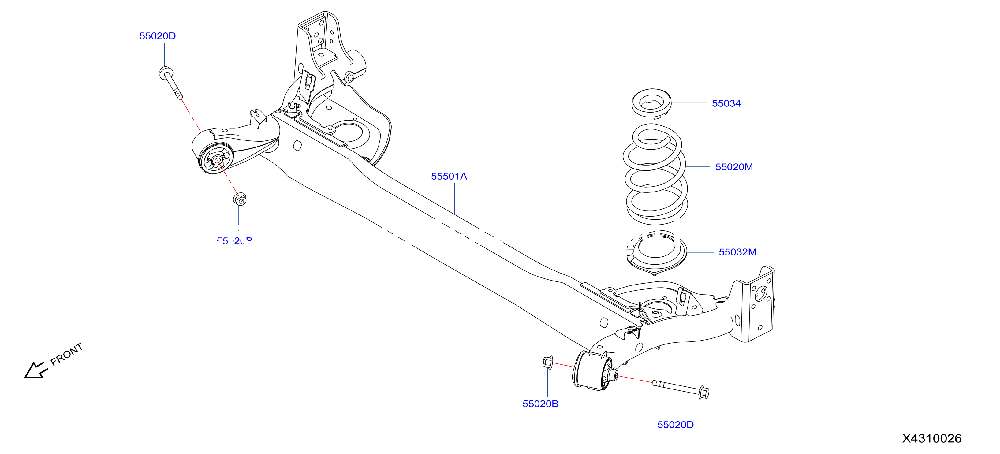 Rear Suspension Member Assy Rear