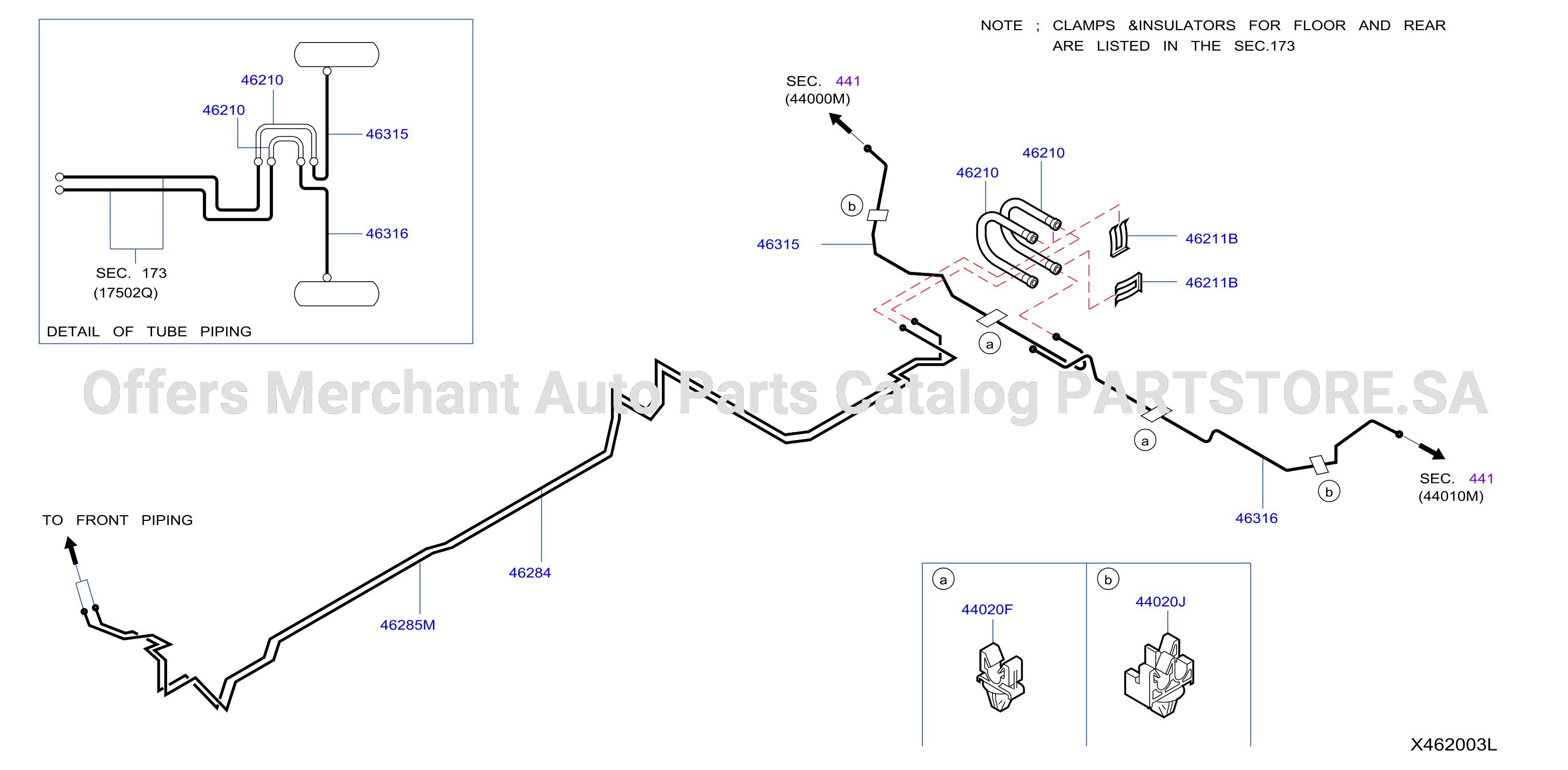 Brake Piping Control Clamp Insulator