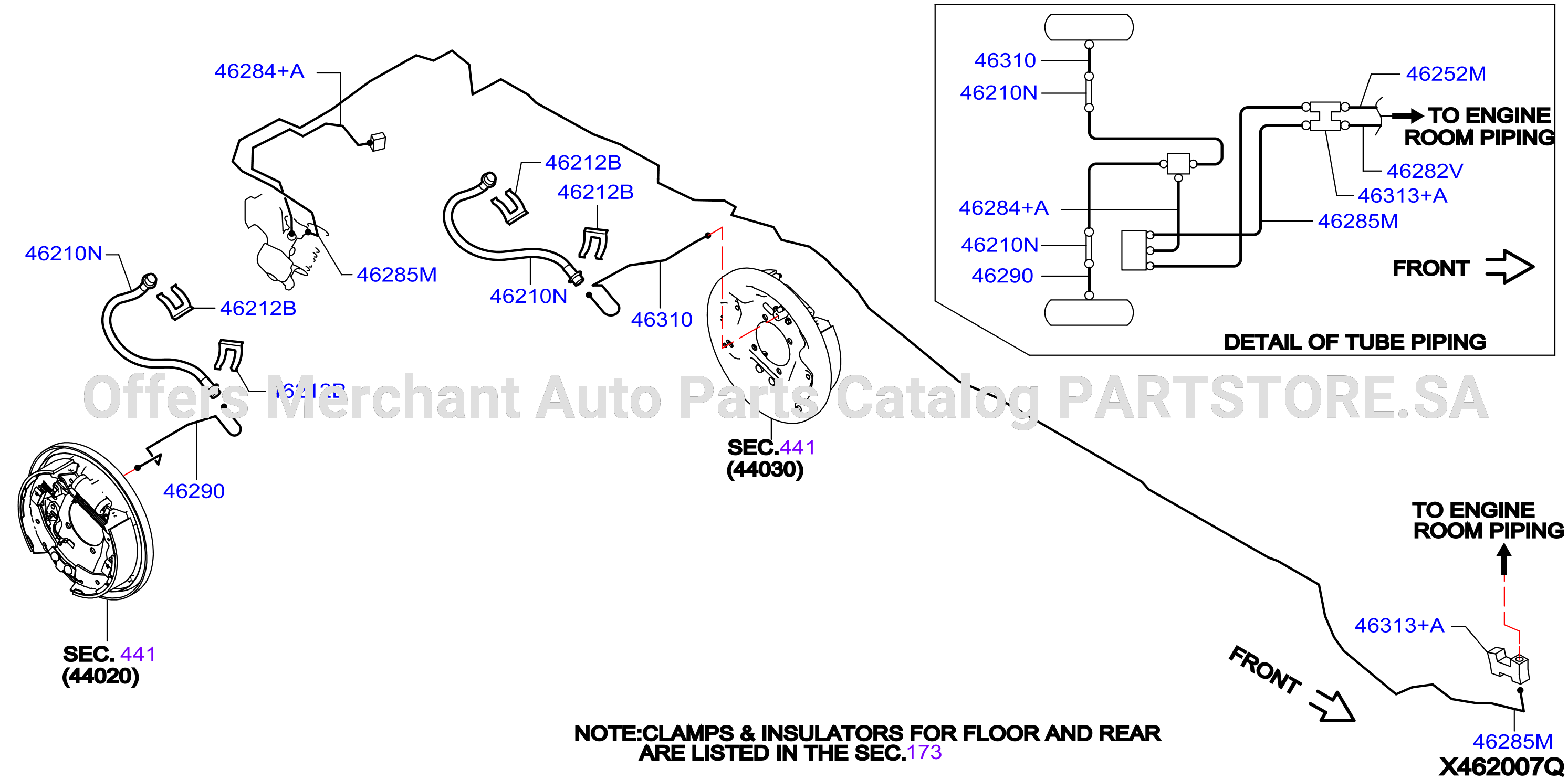 Brake Piping Control Clamp Insulator