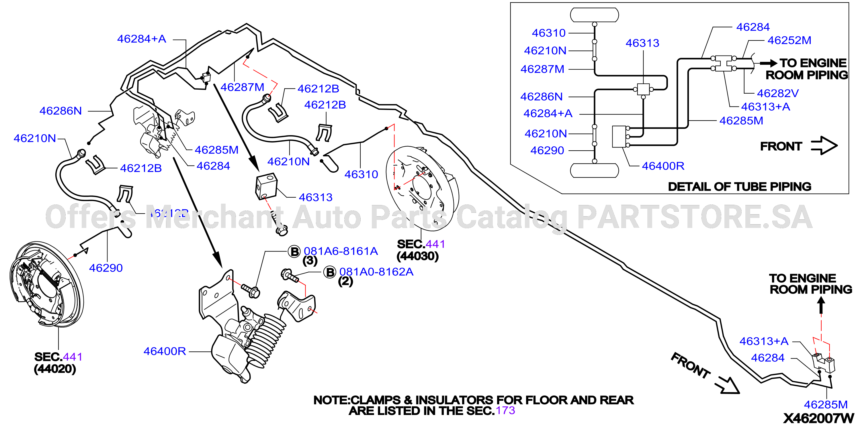 Brake Piping Control Front Piping
