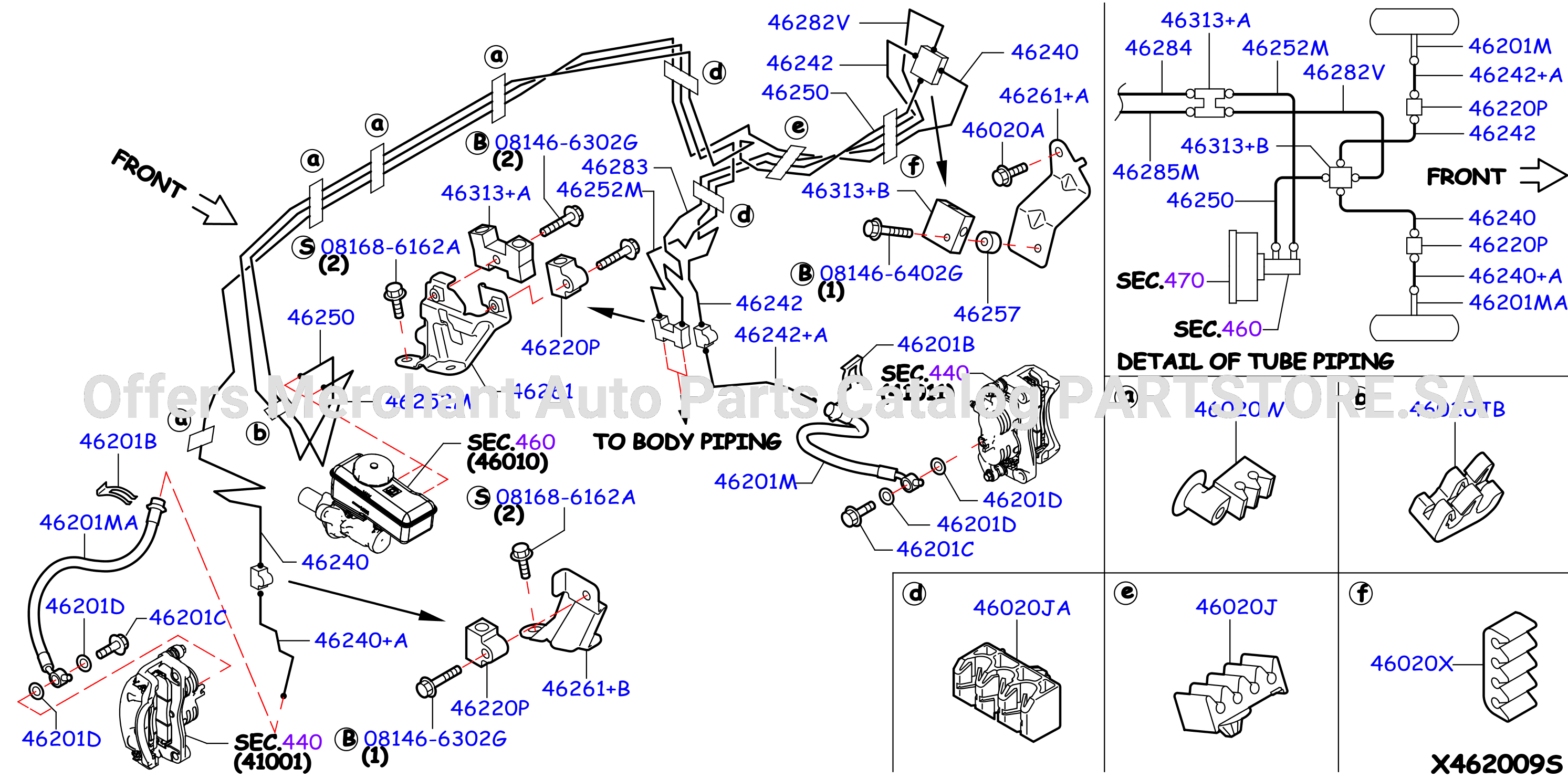Brake Piping Control Front Piping