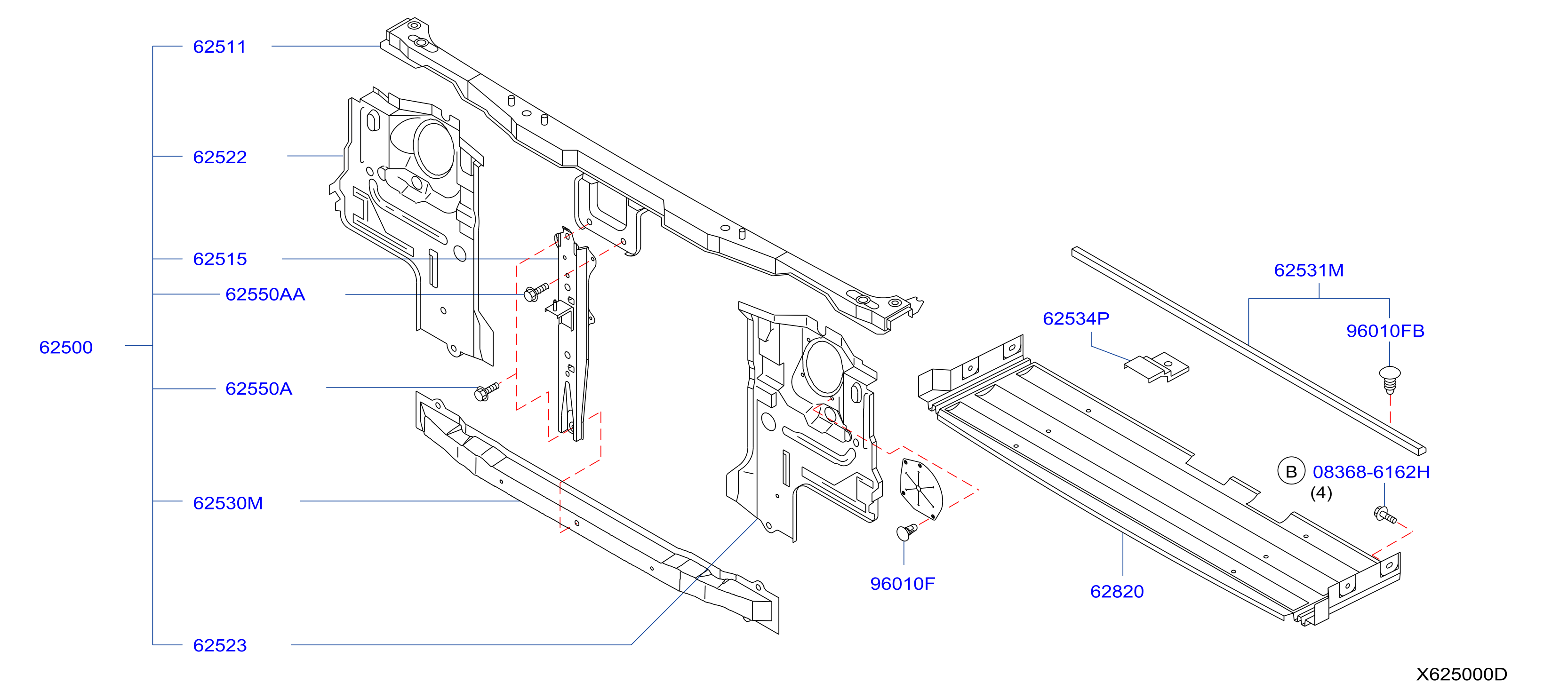 Front Apron Radiator Core Support Front Apron Radiator Core Support