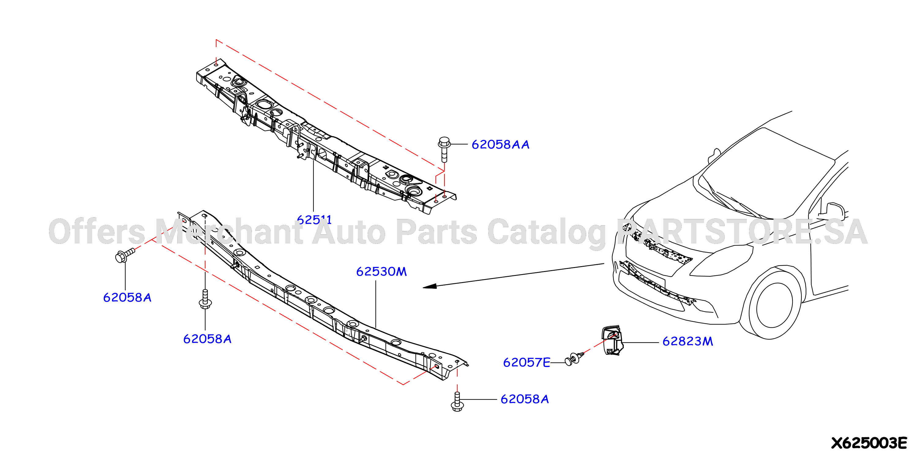 Front Apron Radiator Core Support