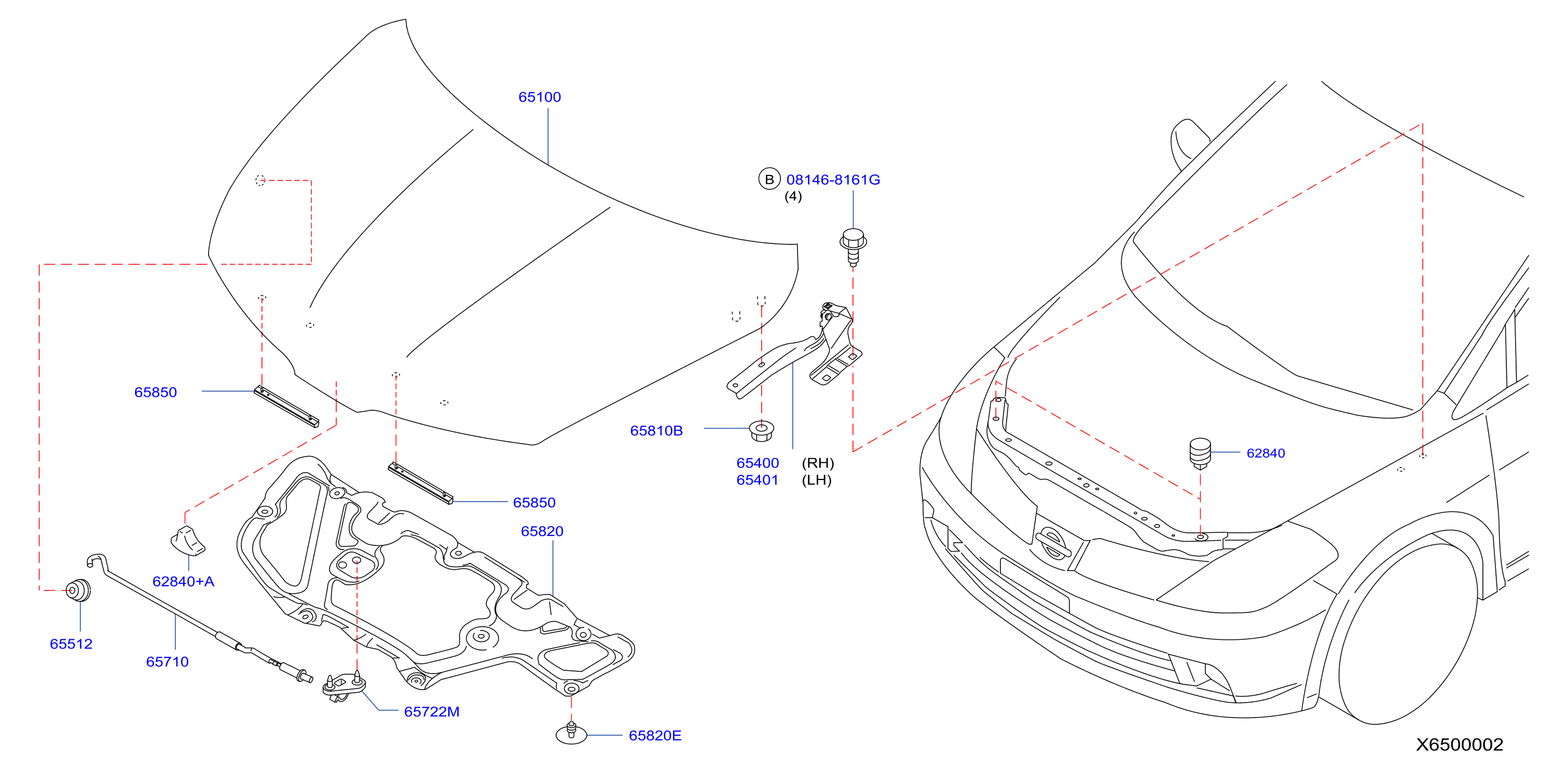 Hood Panel Hinge Fitting