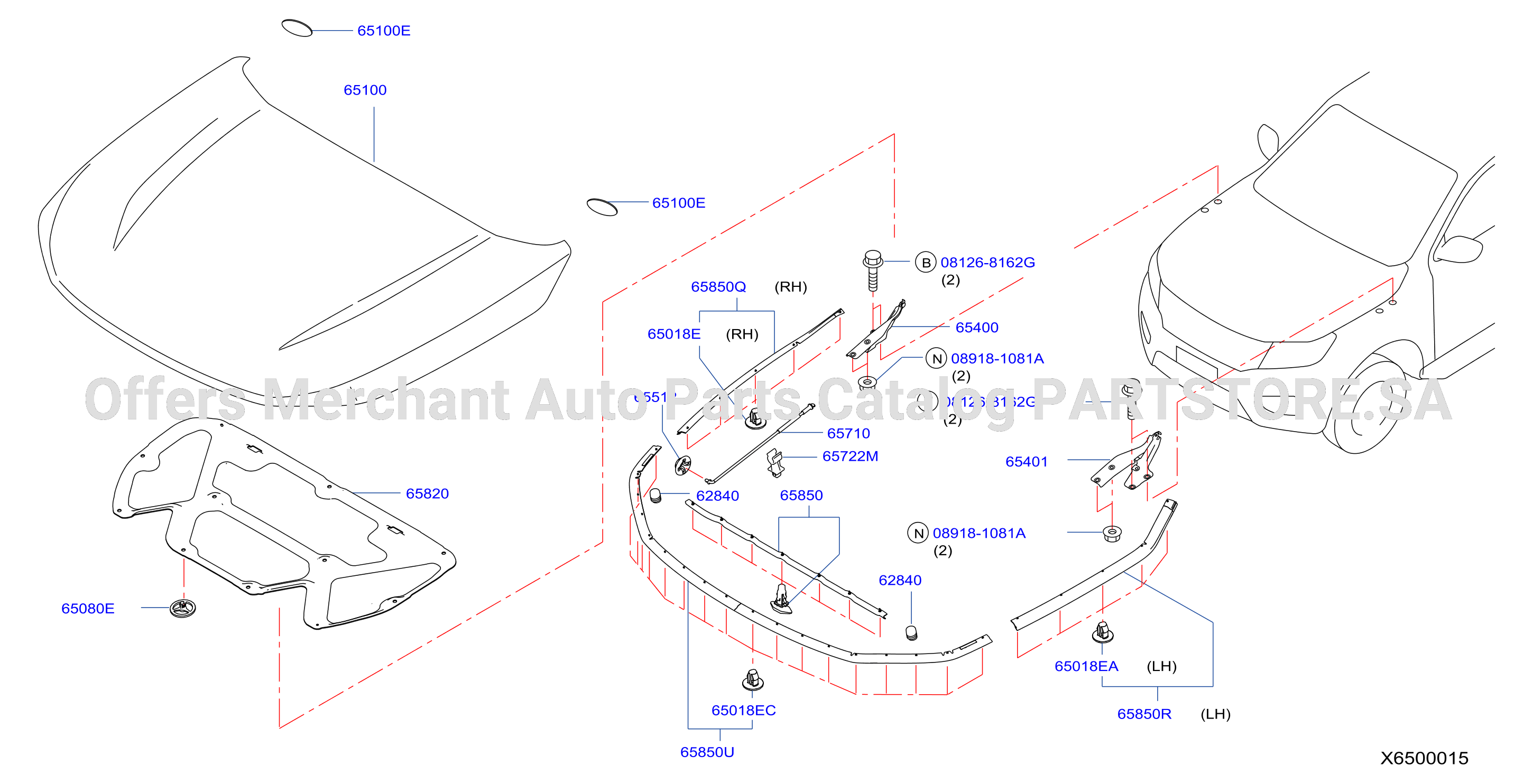 Hood Panel Hinge Fitting Hood Assy