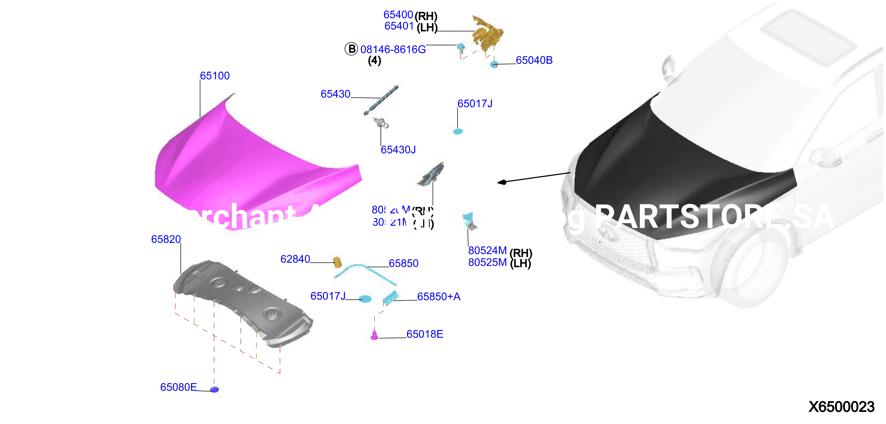 Hood Panel Hinge Fitting