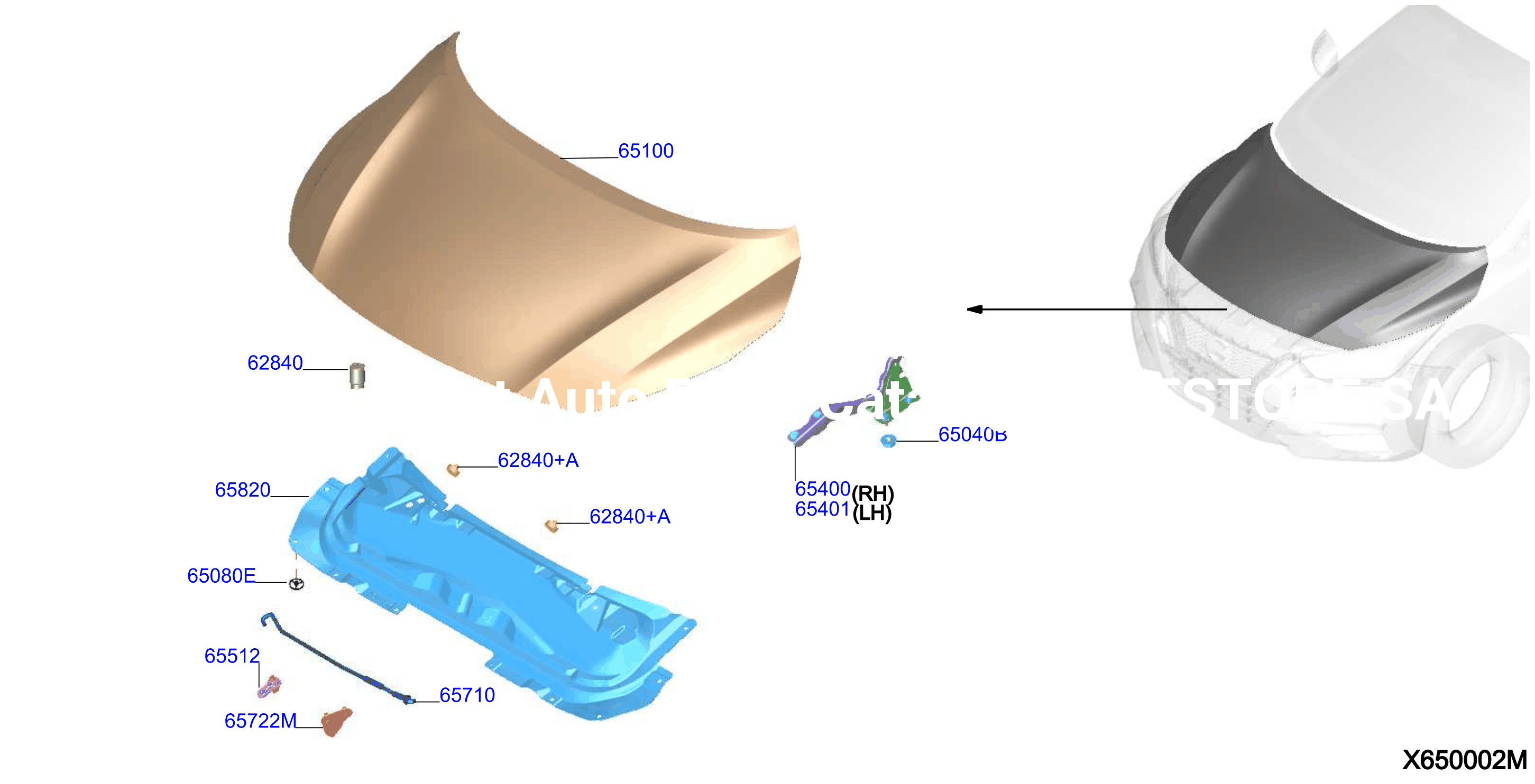 Hood Panel Hinge Fitting