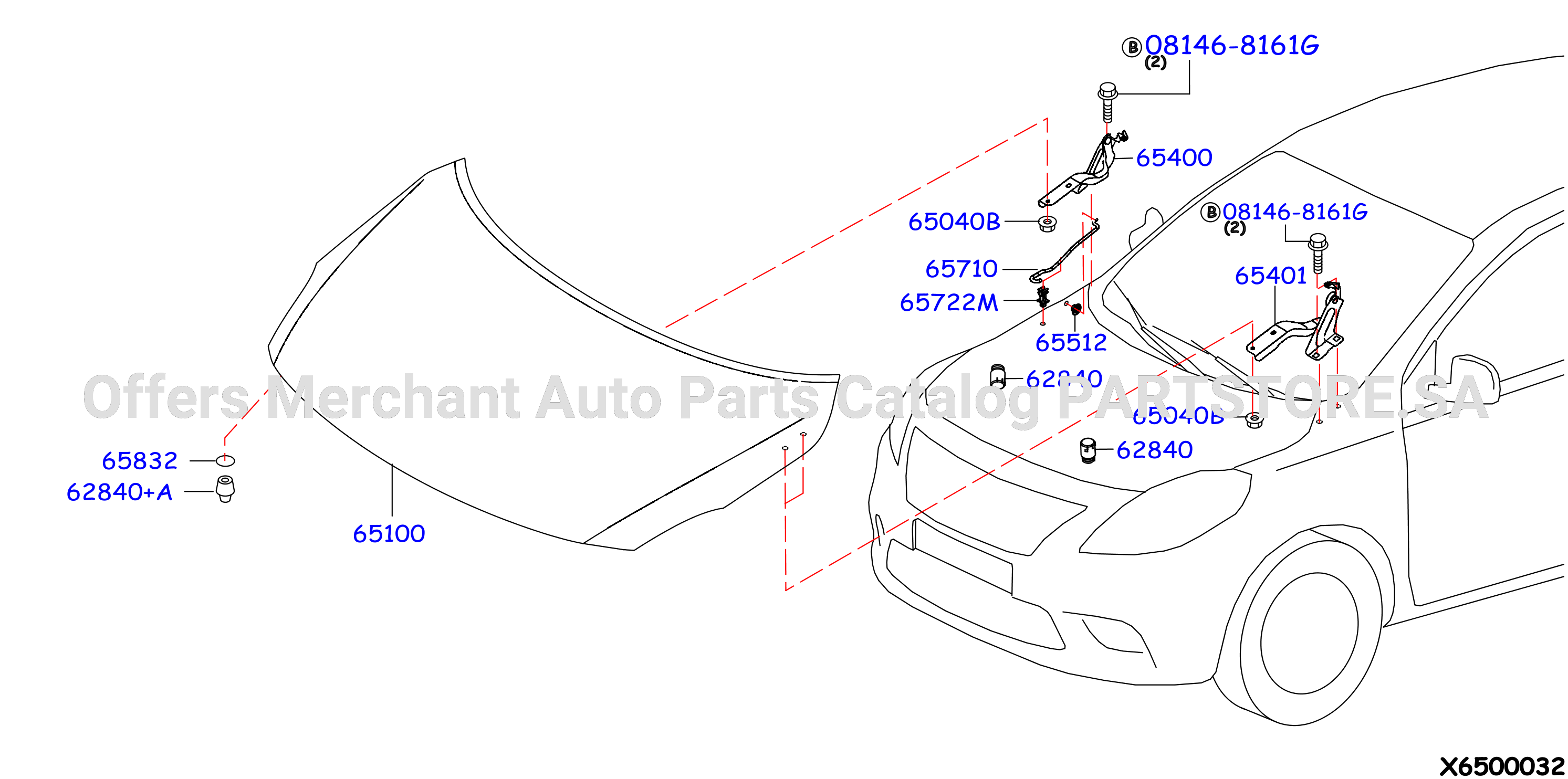 Hood Panel Hinge Fitting