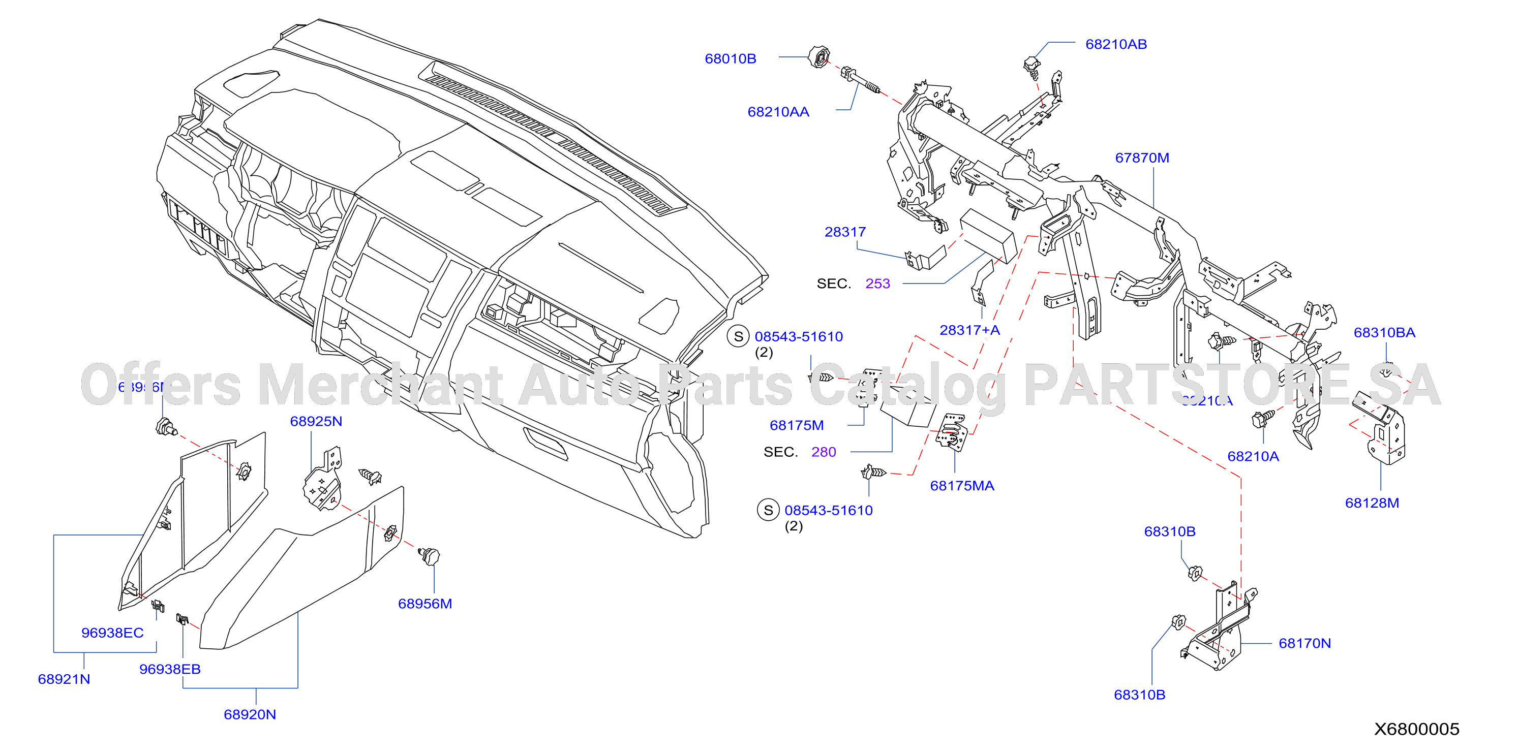 Instrument Panel Pad Cluster Lid Inst Fitting