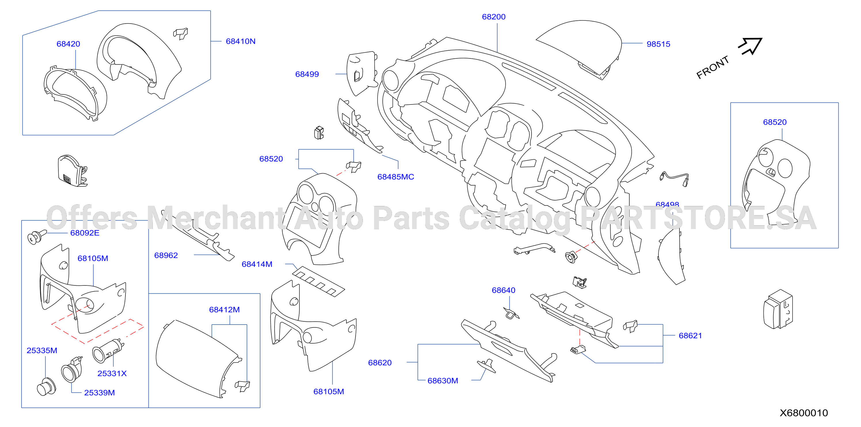 Instrument Panel Pad Cluster Lid Inst Pad Cluster Lid