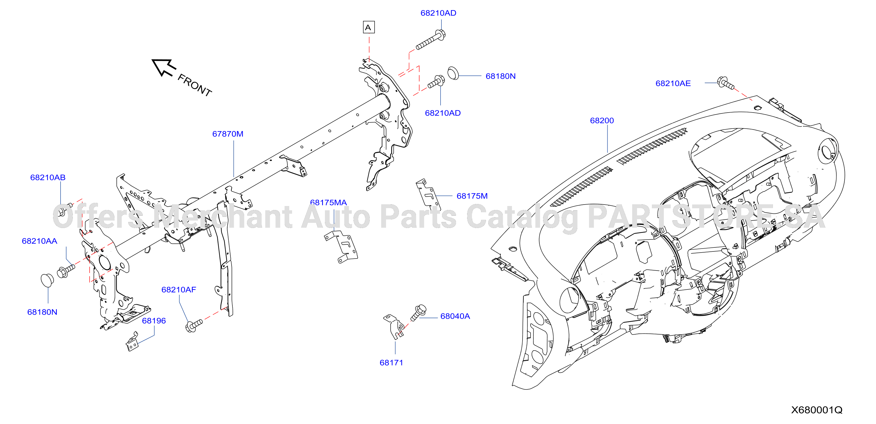 Instrument Panel Pad Cluster Lid Inst Fitting