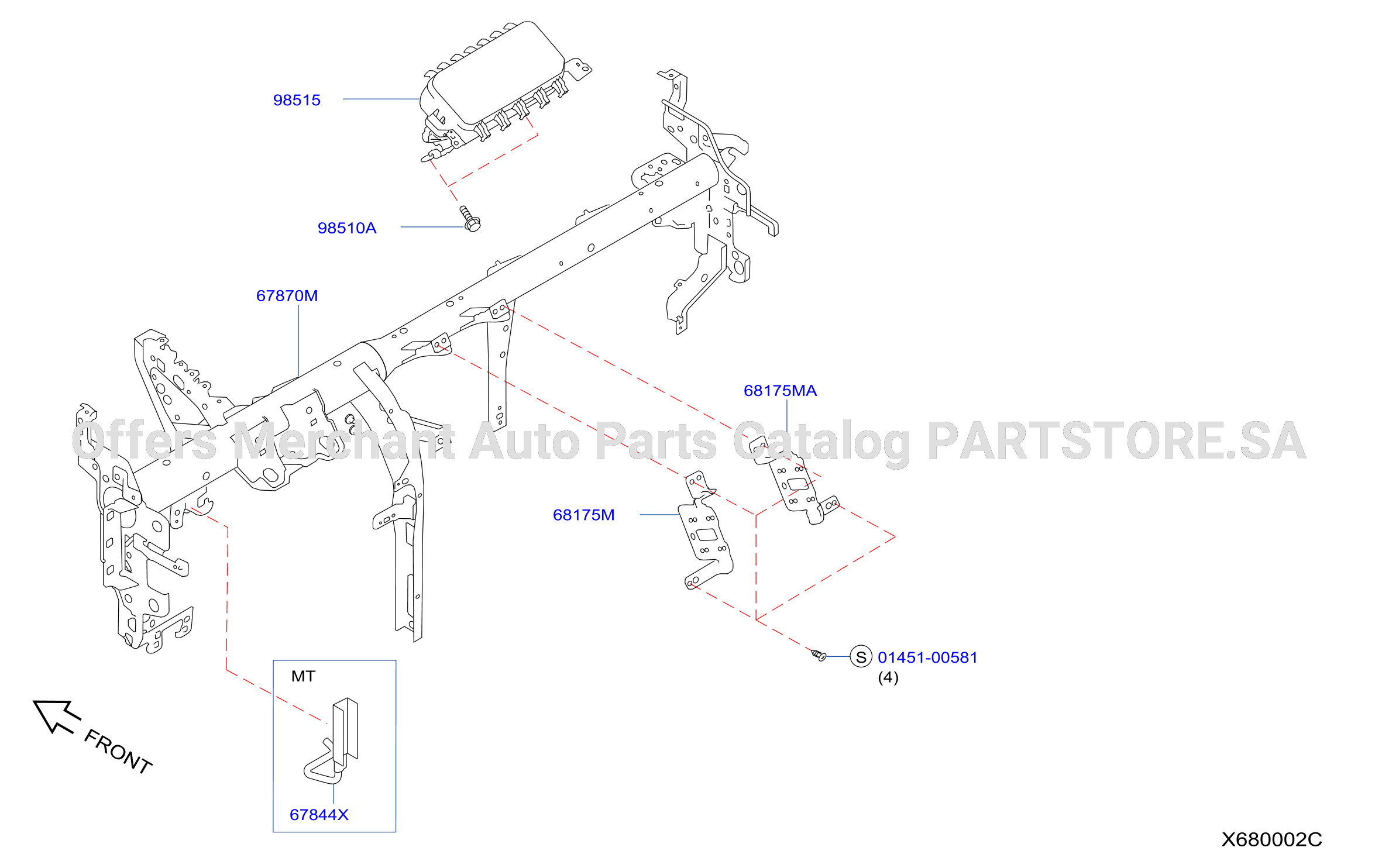 Instrument Panel Pad Cluster Lid Inst Fitting