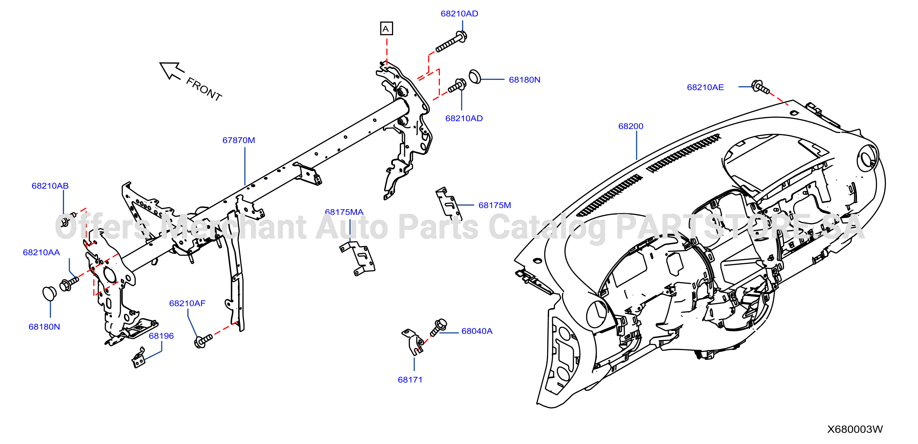 Instrument Panel Pad Cluster Lid Inst Fitting