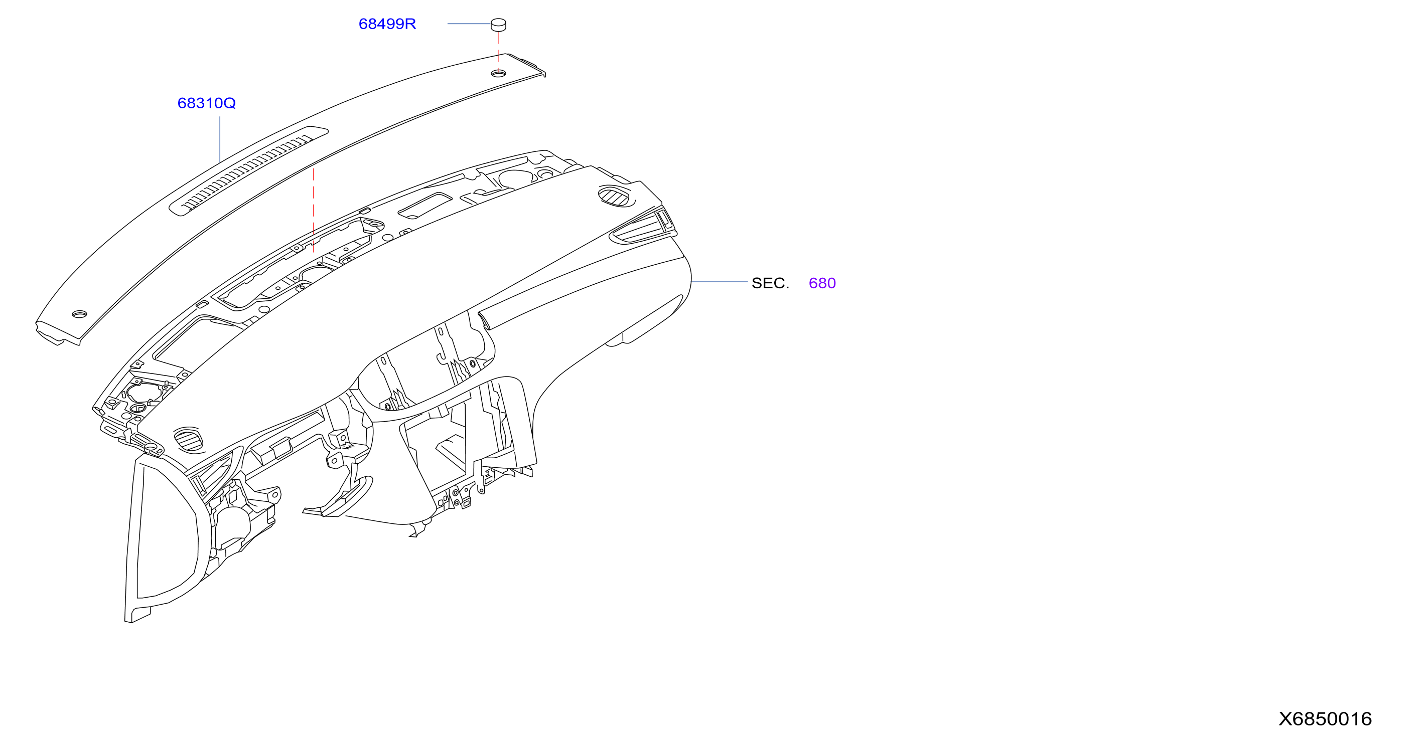 Ventilator Instrument Upper Grille