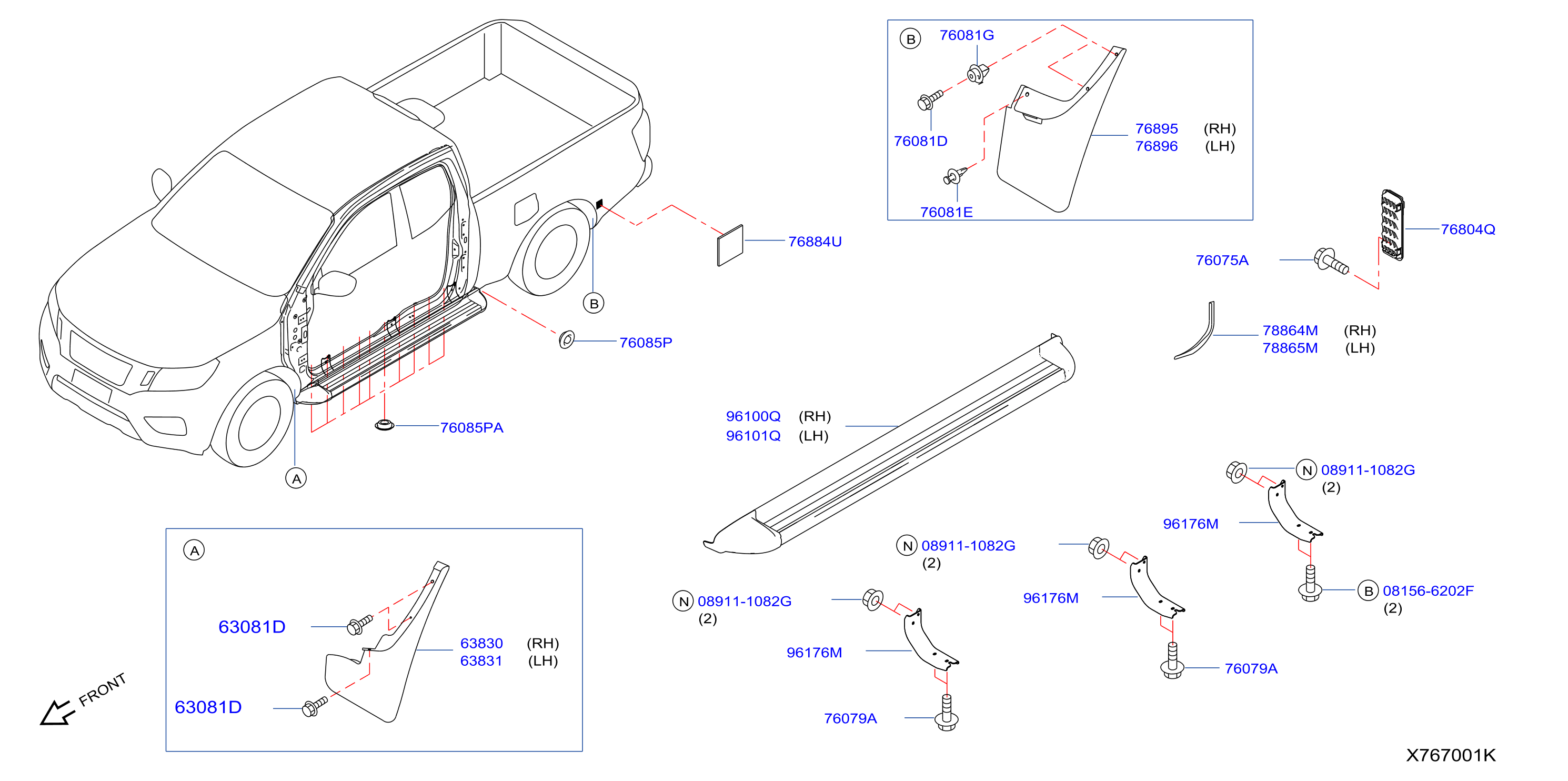 Body Side Fitting Body Side Step