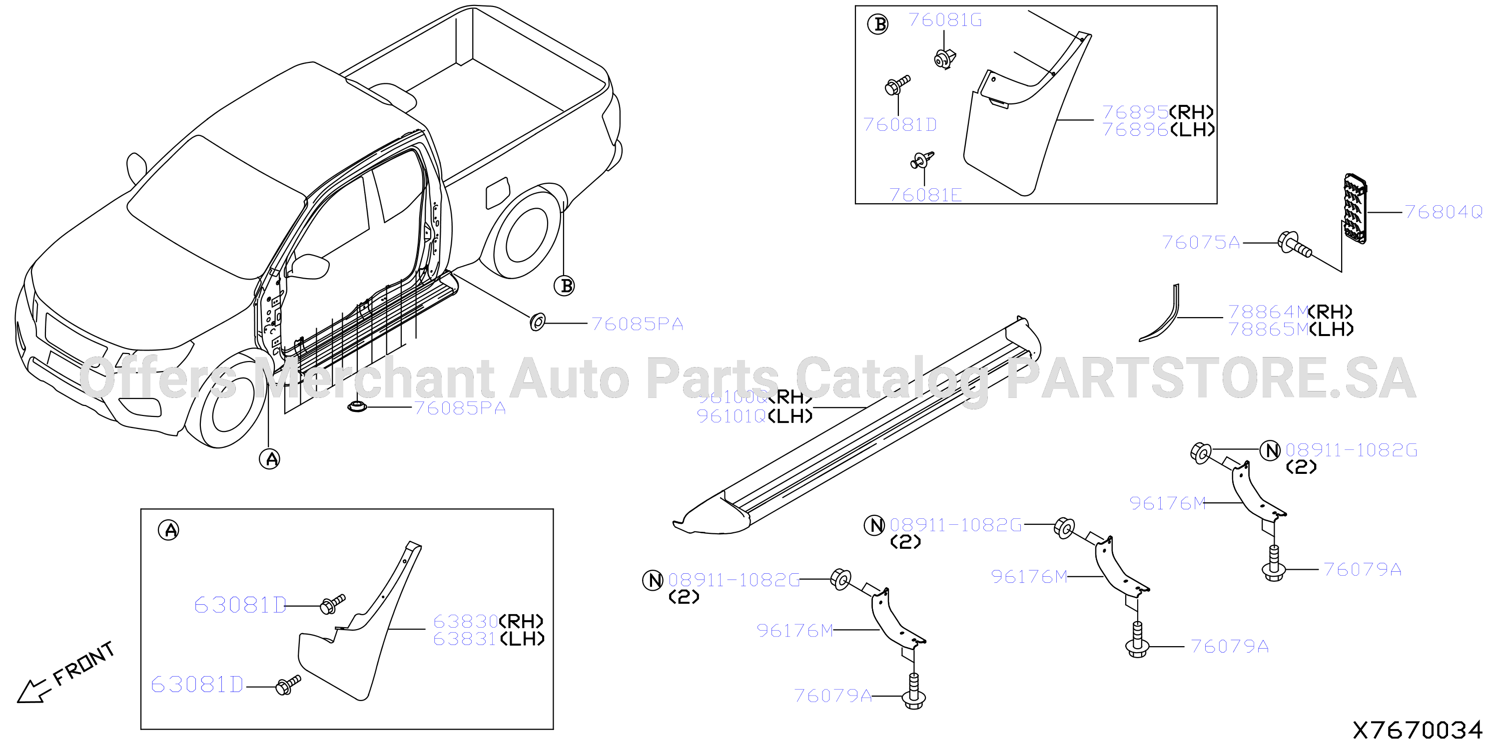 Body Side Fitting Body Side Step