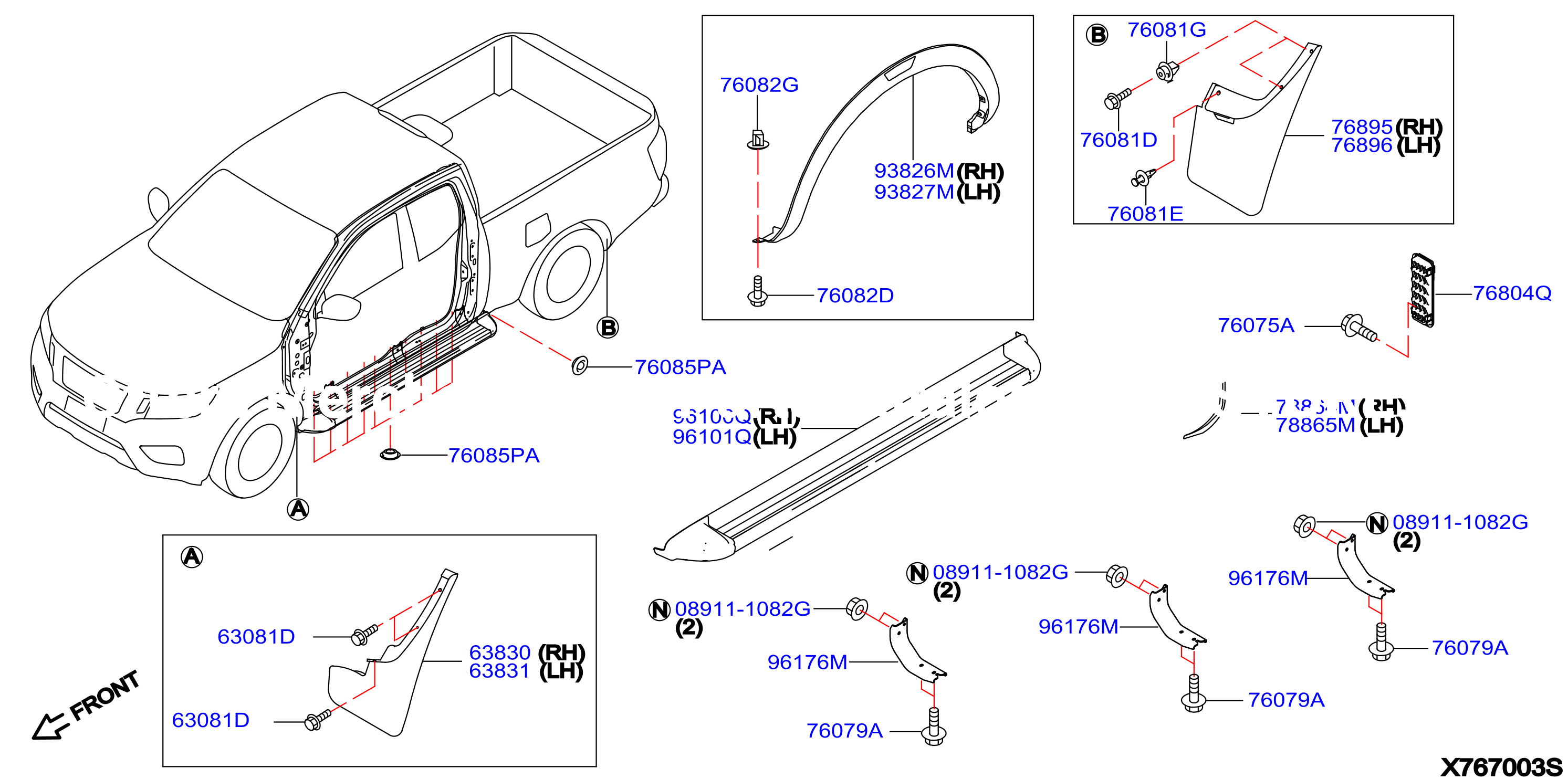 Body Side Fitting Body Side Step