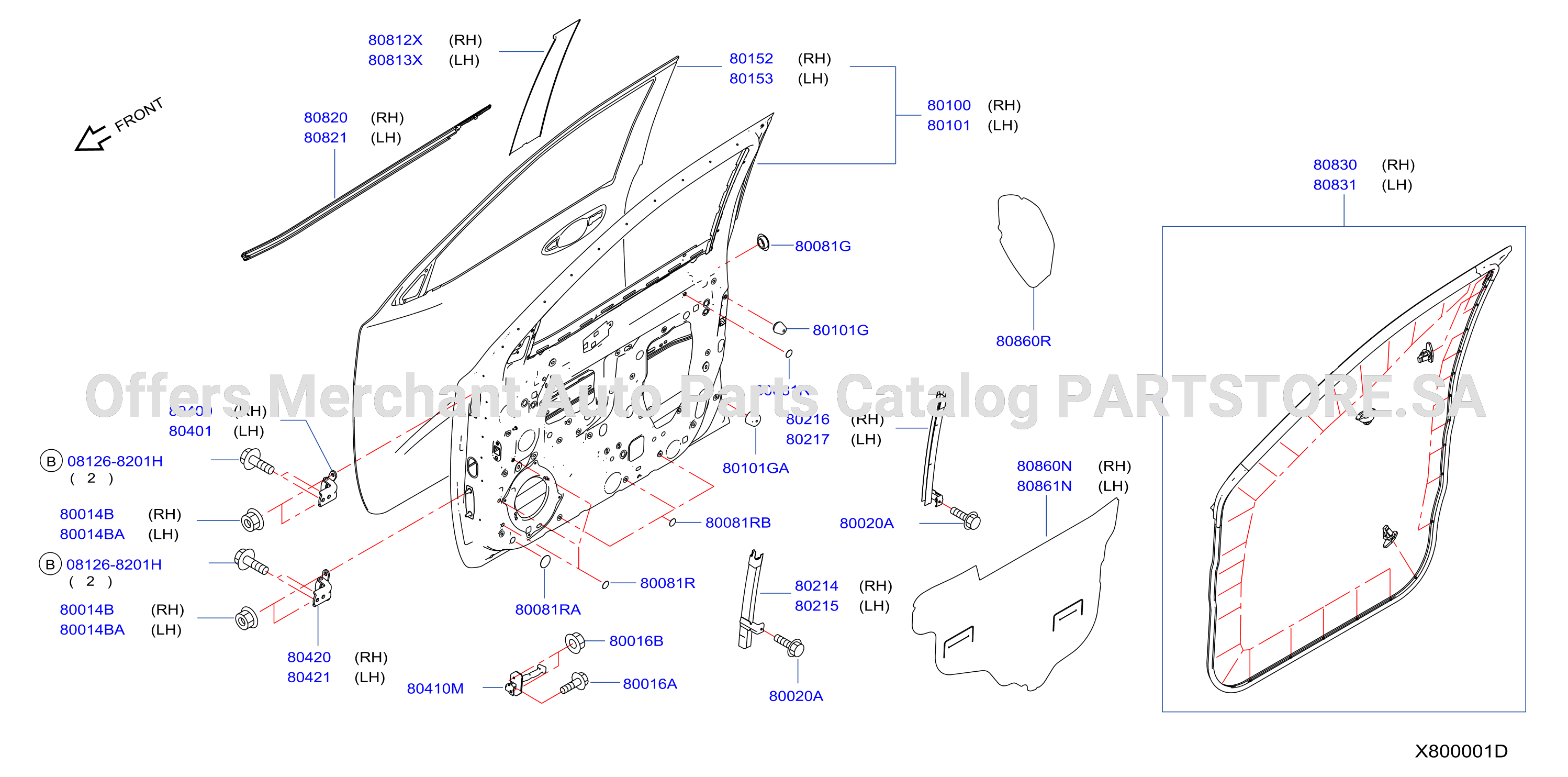 Front Door Panel Fitting Front Door Assy
