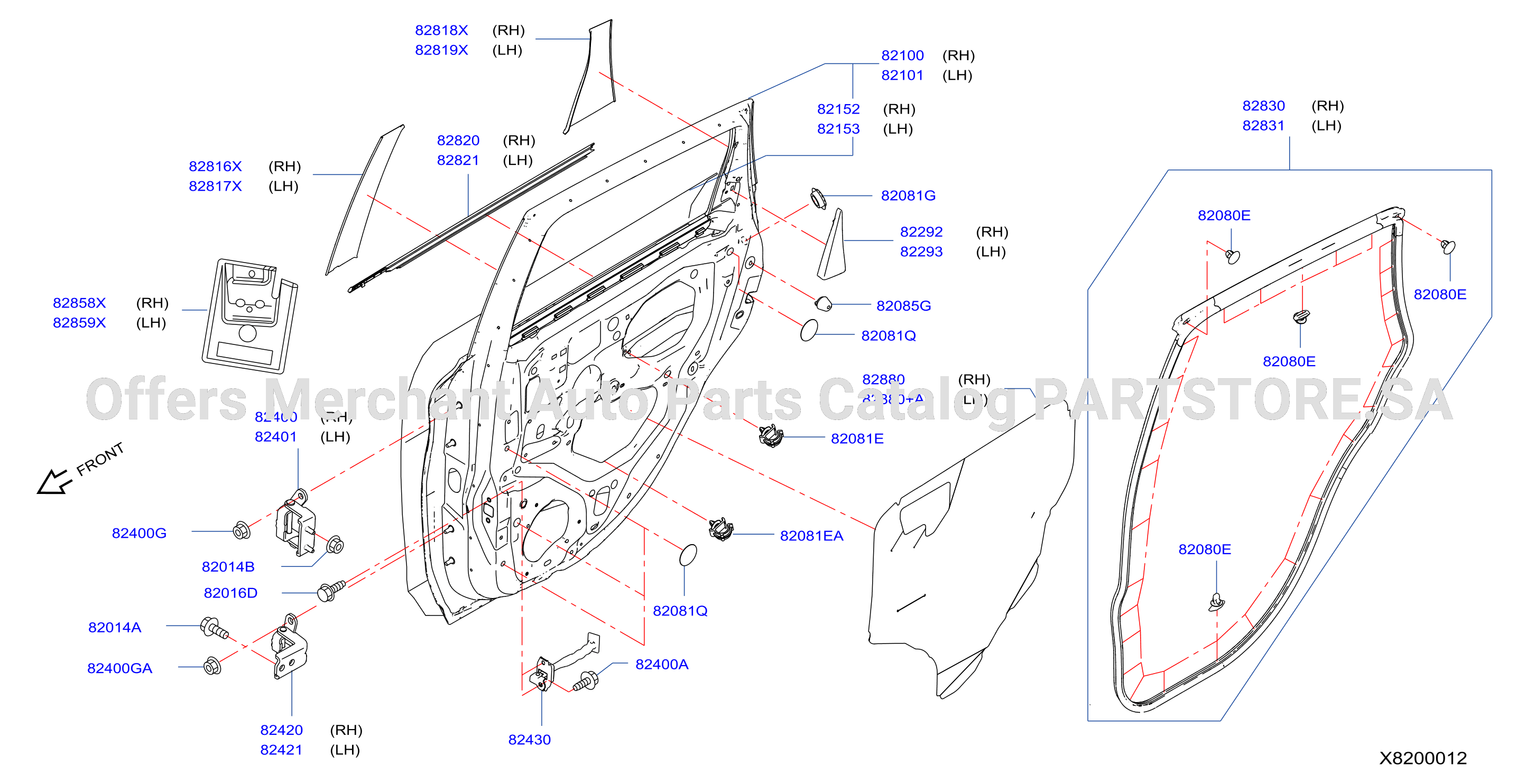 Rear Door Panel Fitting Rr Door