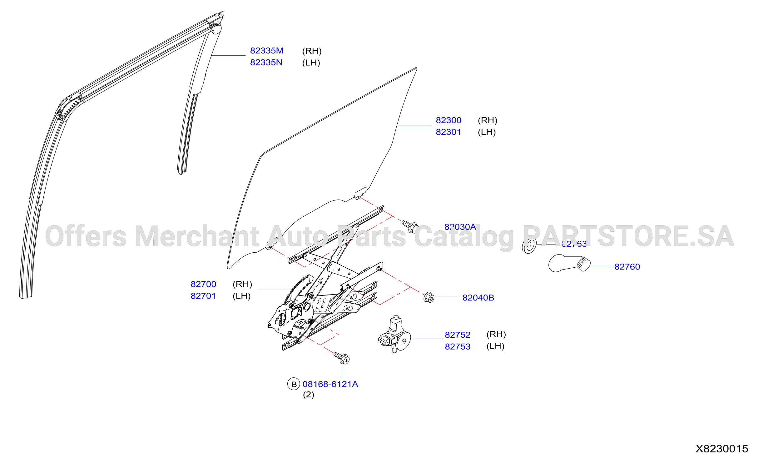 Rear Door Window Regulator