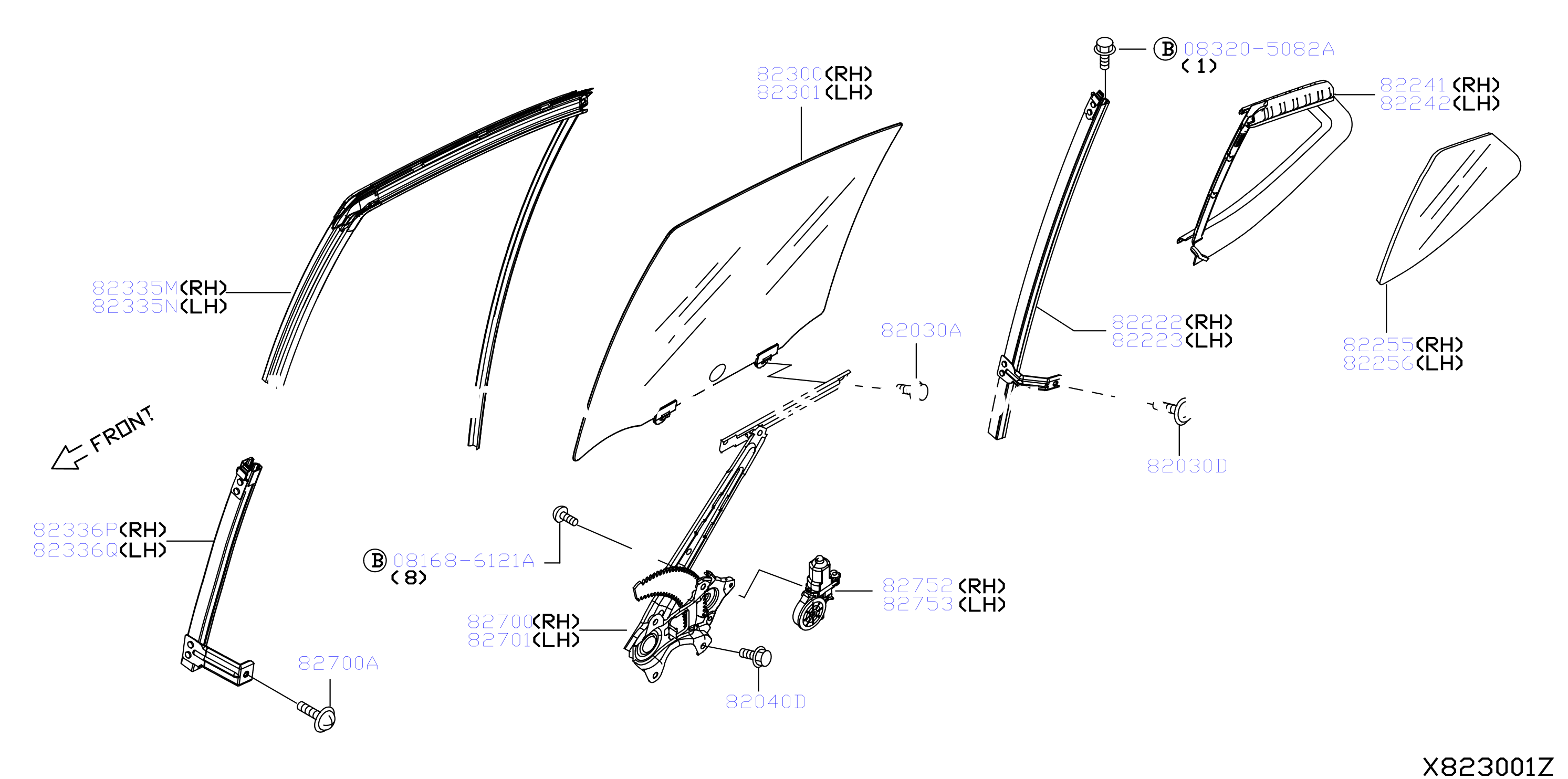 Rear Door Window Regulator Rr Door Window Glass Refuklation