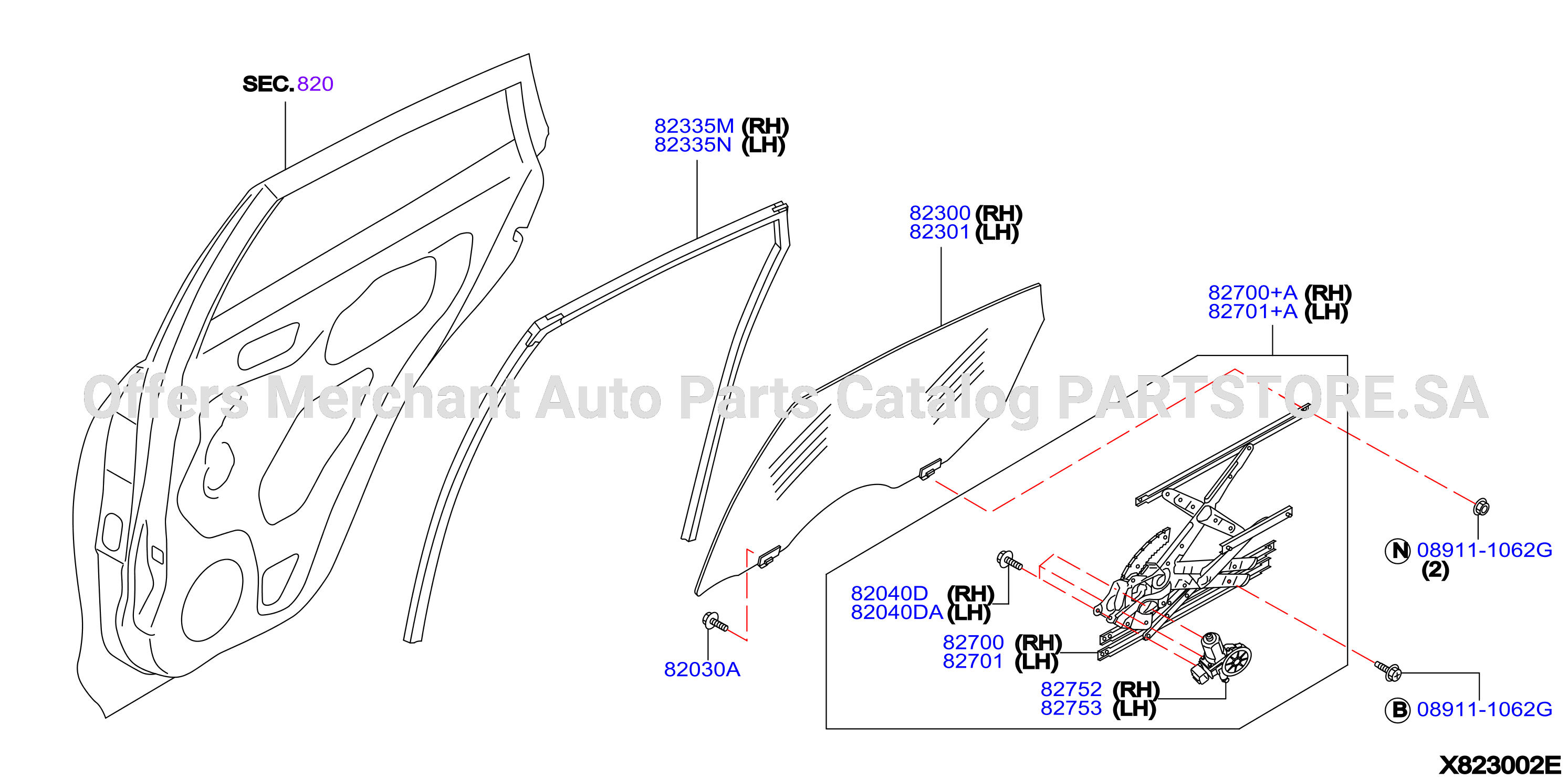 Rear Door Window Regulator