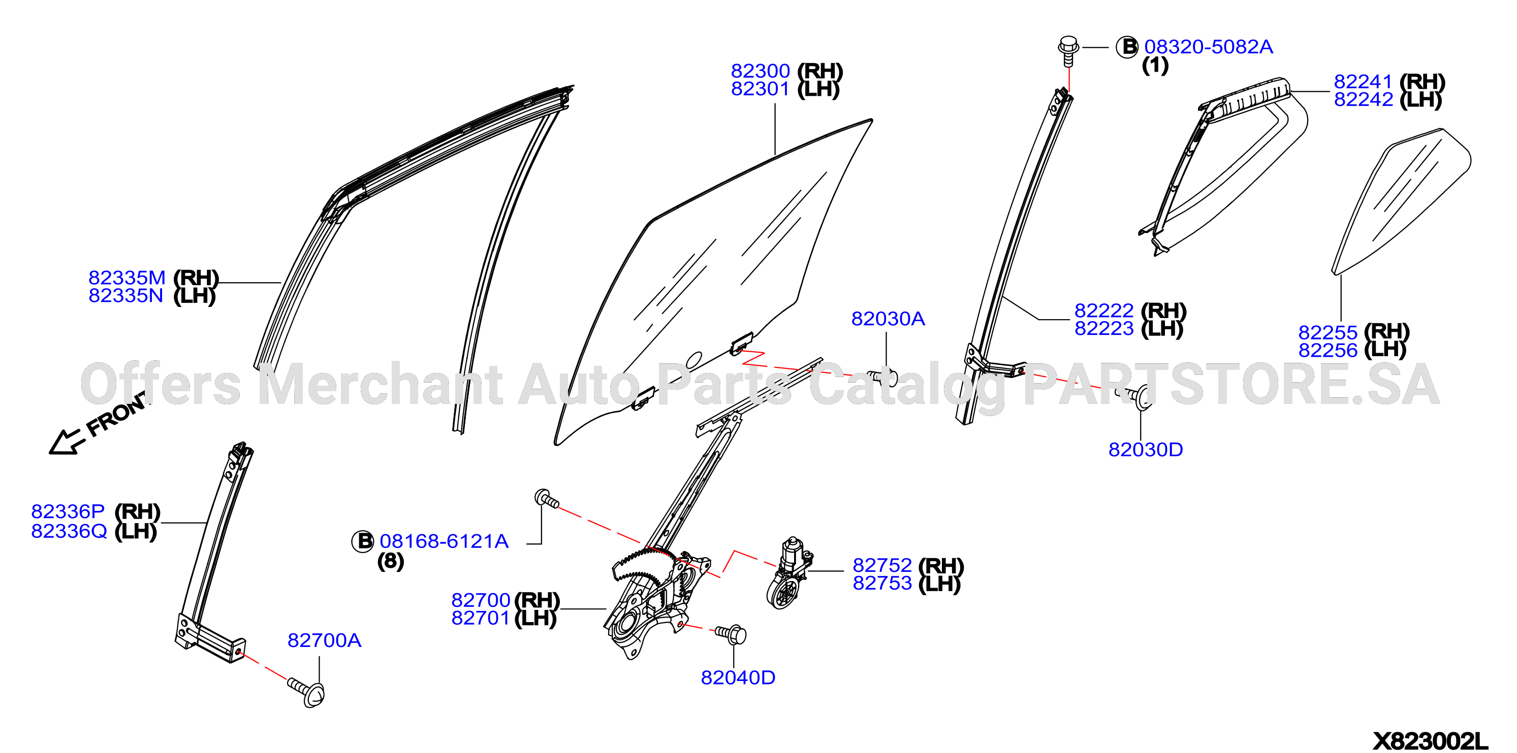 Rear Door Window Regulator Rr Door Window Glass Refuklation