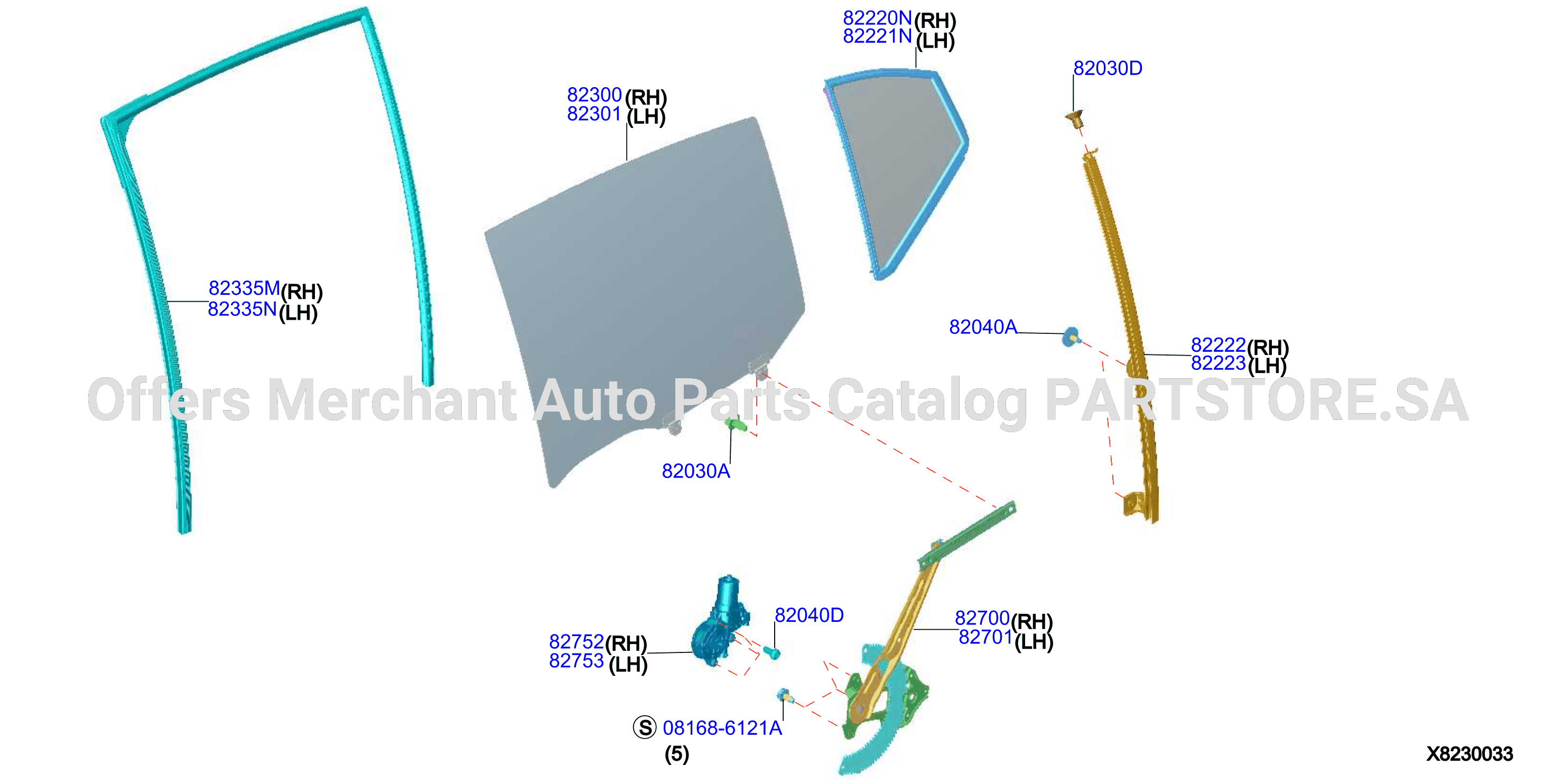 Rear Door Window Regulator