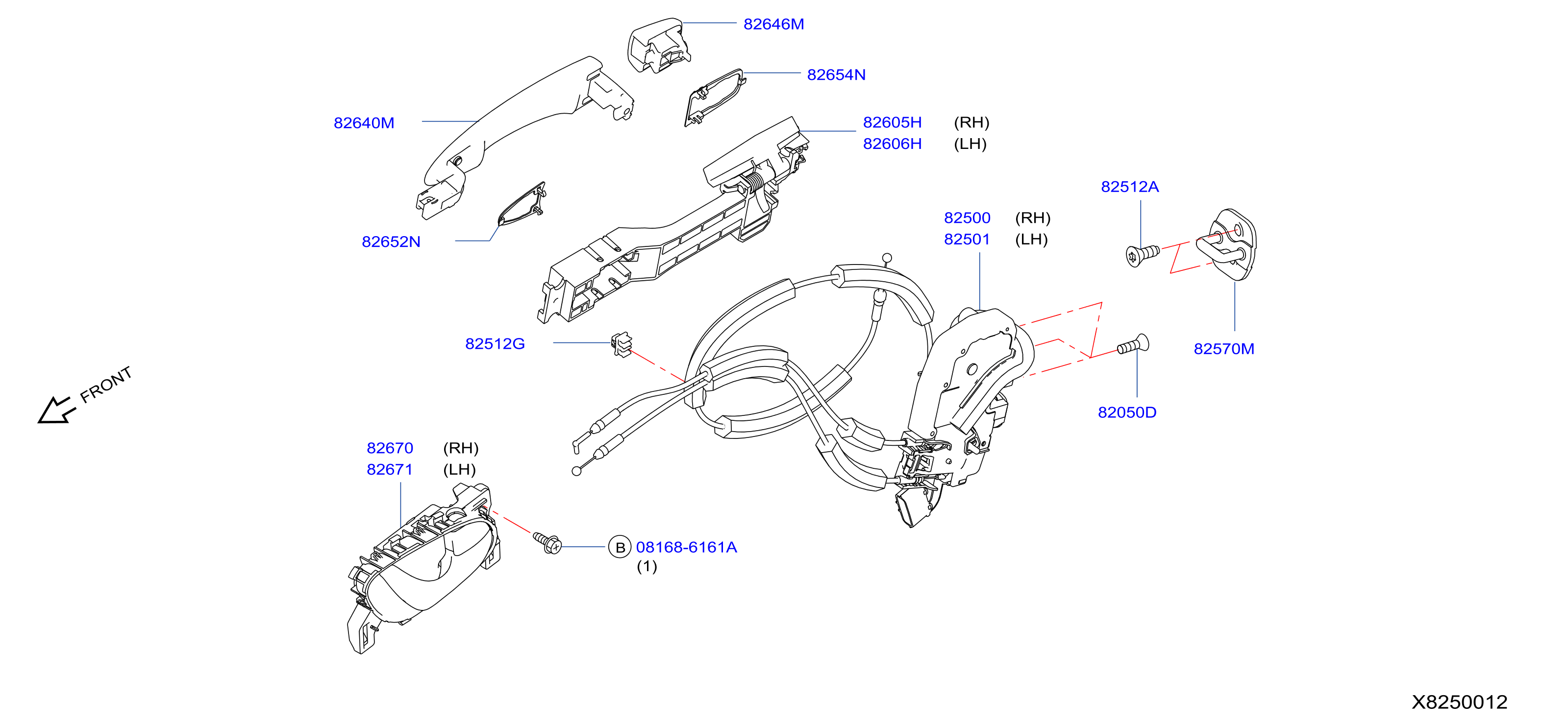 Rear Door Lock Handle