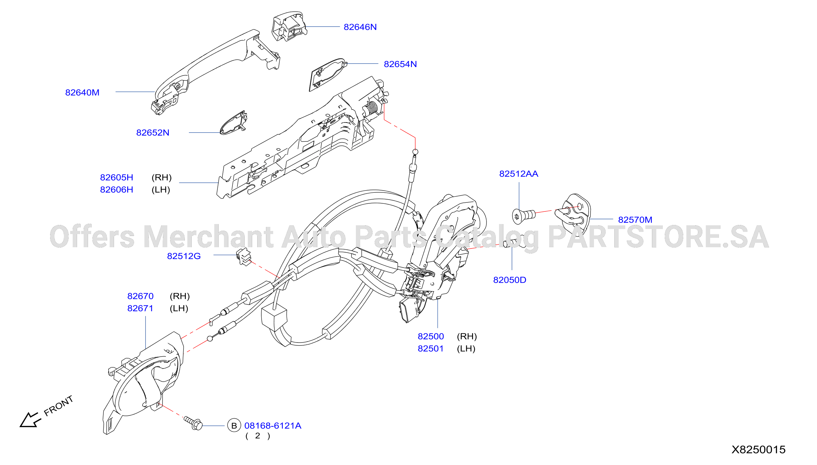 Rear Door Lock Handle