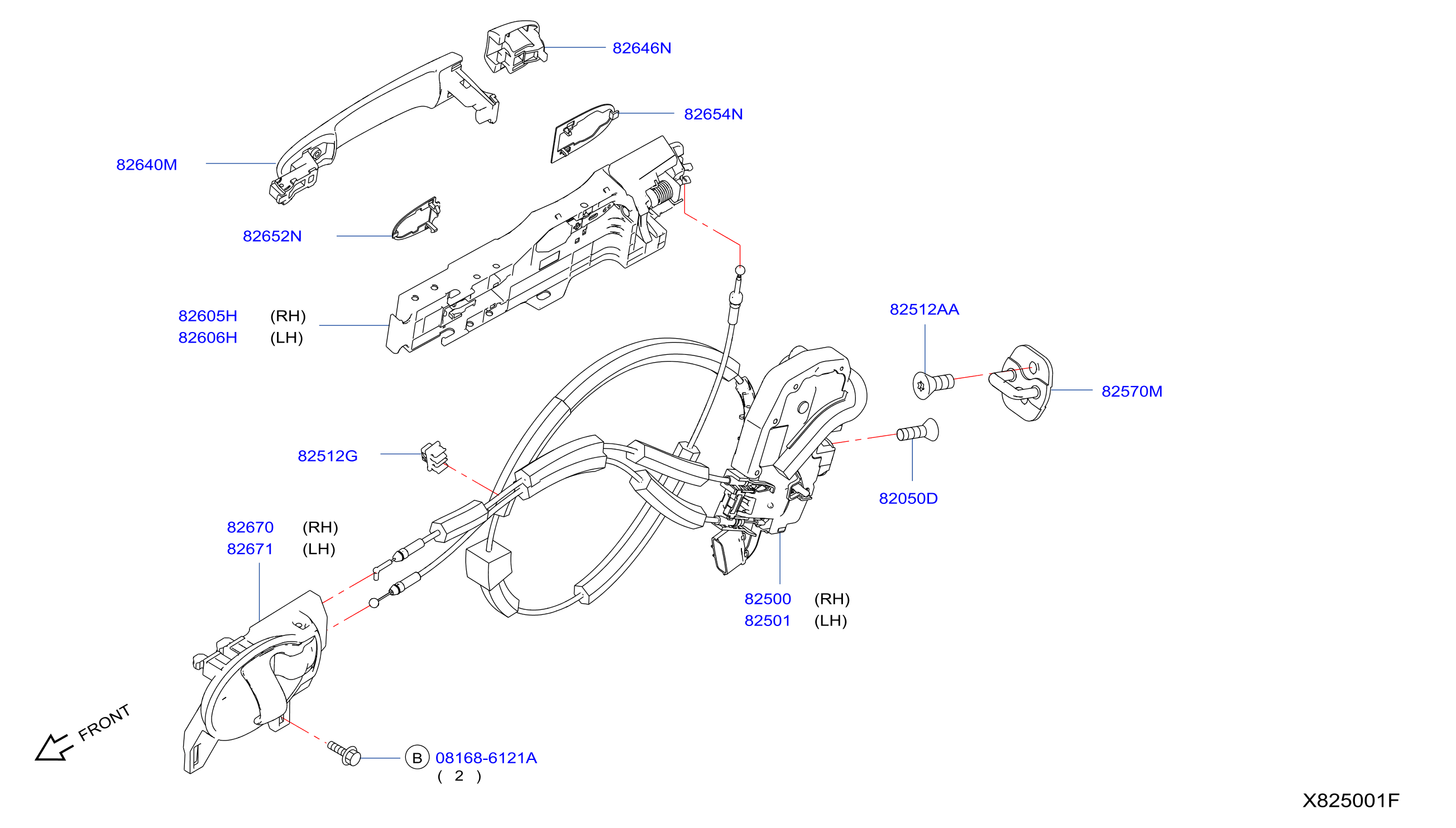 Rear Door Lock Handle