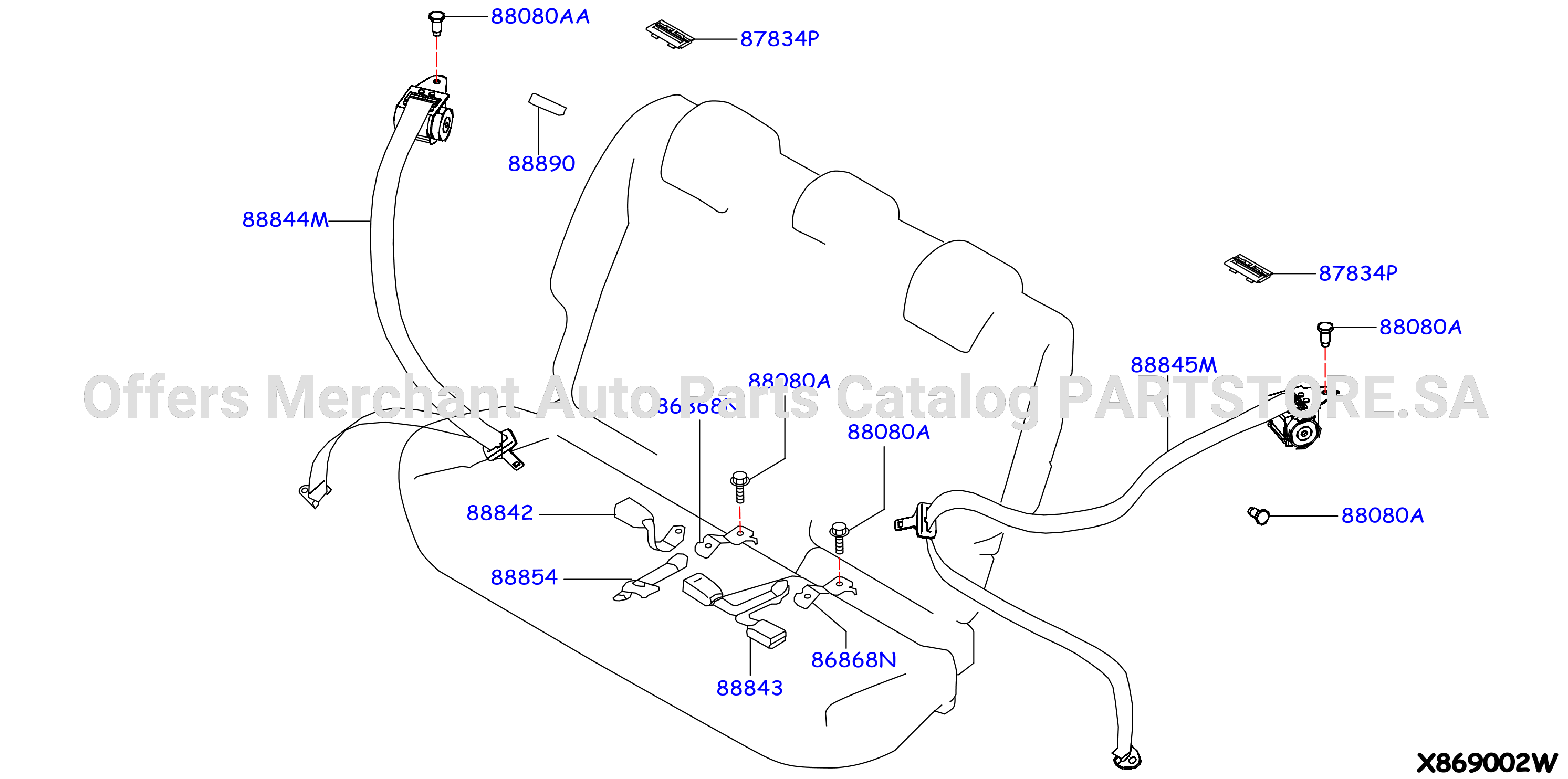 Rear Seat Belt