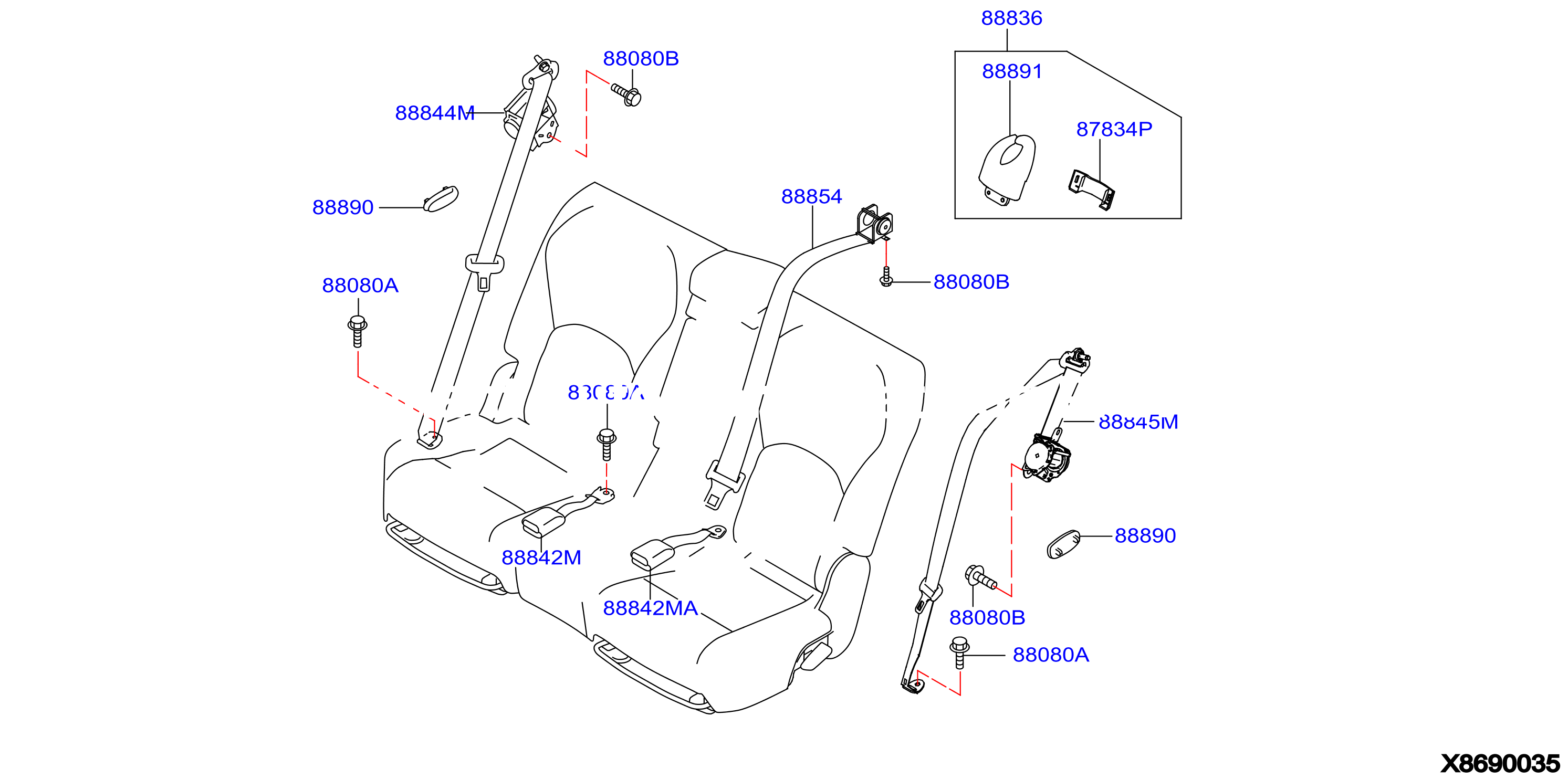 Rear Seat Belt