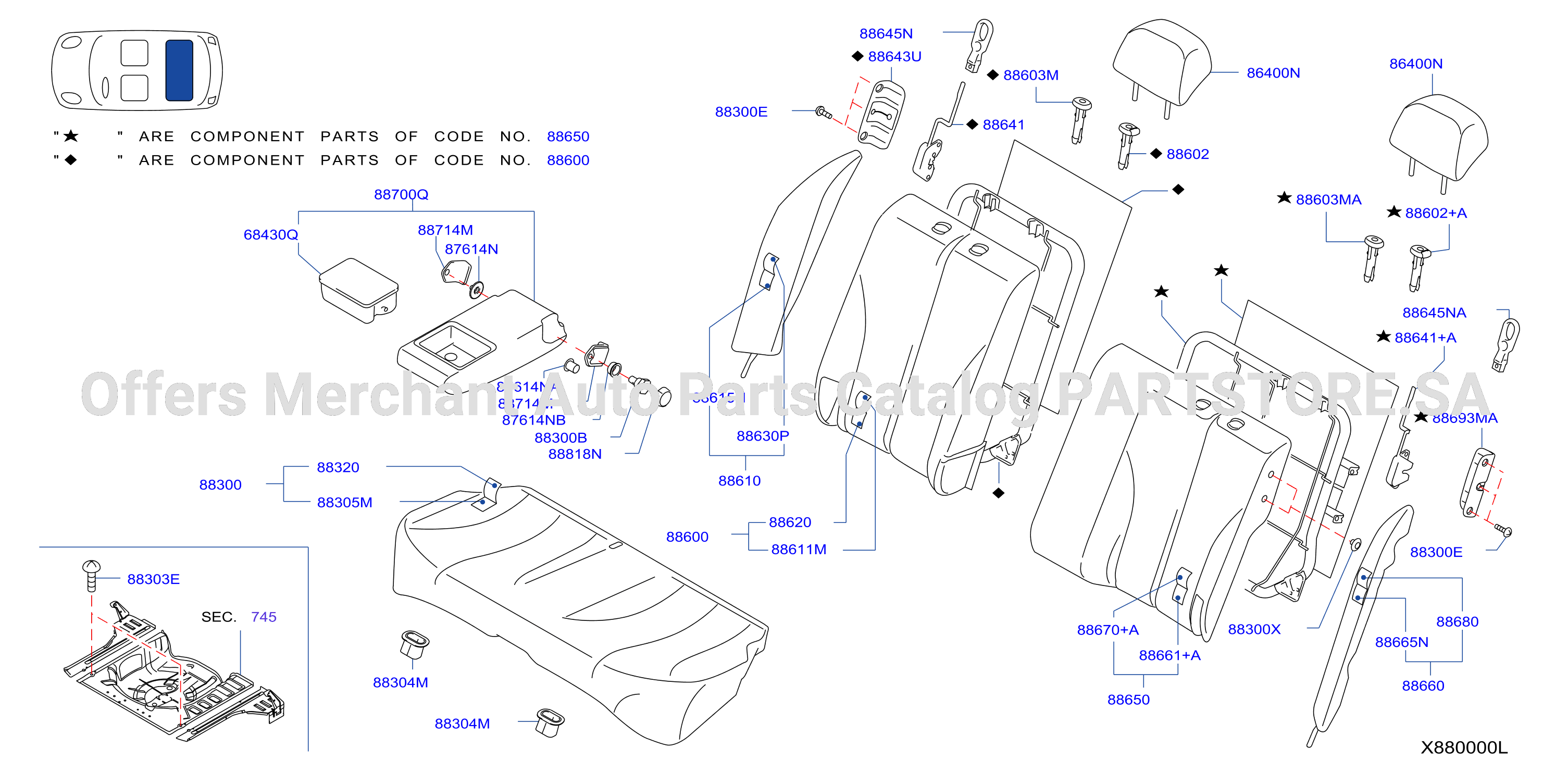 Rear Seat Components Parts