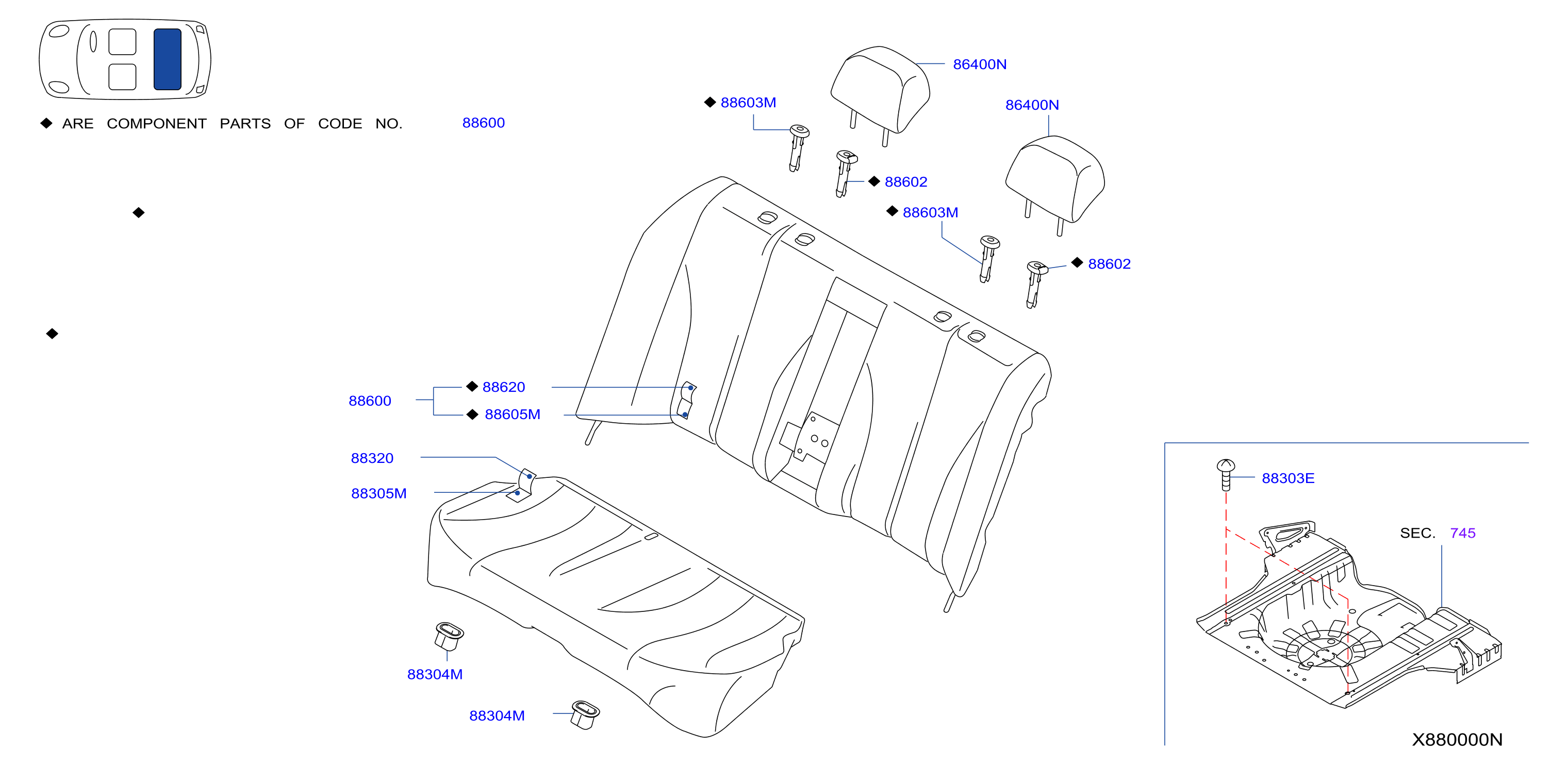 Rear Seat Components Parts